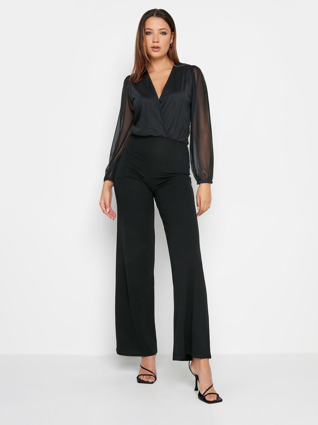 Long Tall Sally Lace Back Jumpsuit - Black