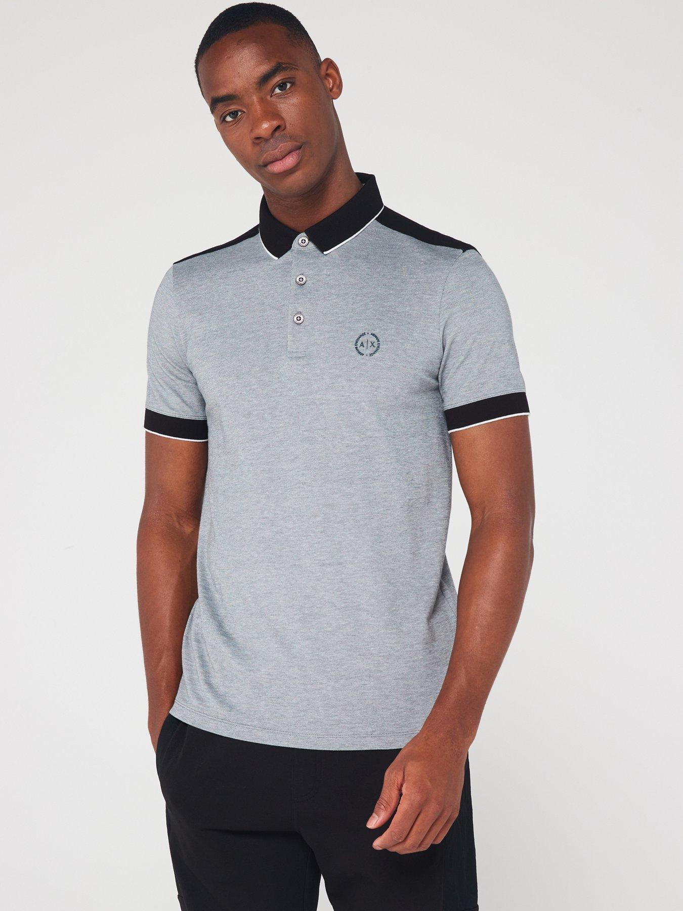 Contrast Slim Fit Polo Shirt Black