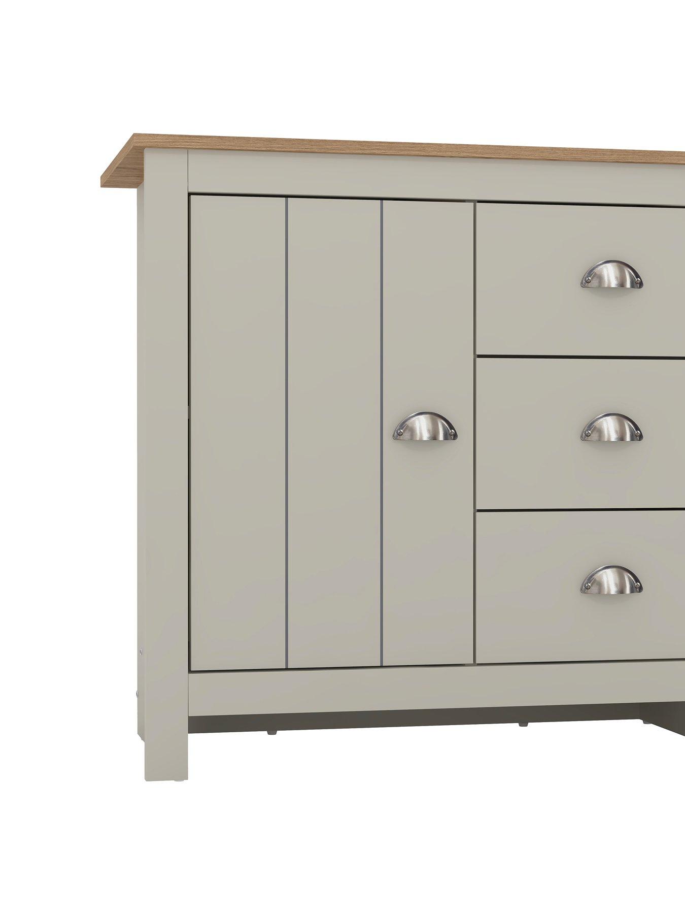  image of very-home-atlanta-compact-sideboard-light-greyoak