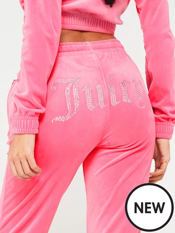 Stay stylish with these Juicy Couture Hot Pink Velour Tracksuit Pants