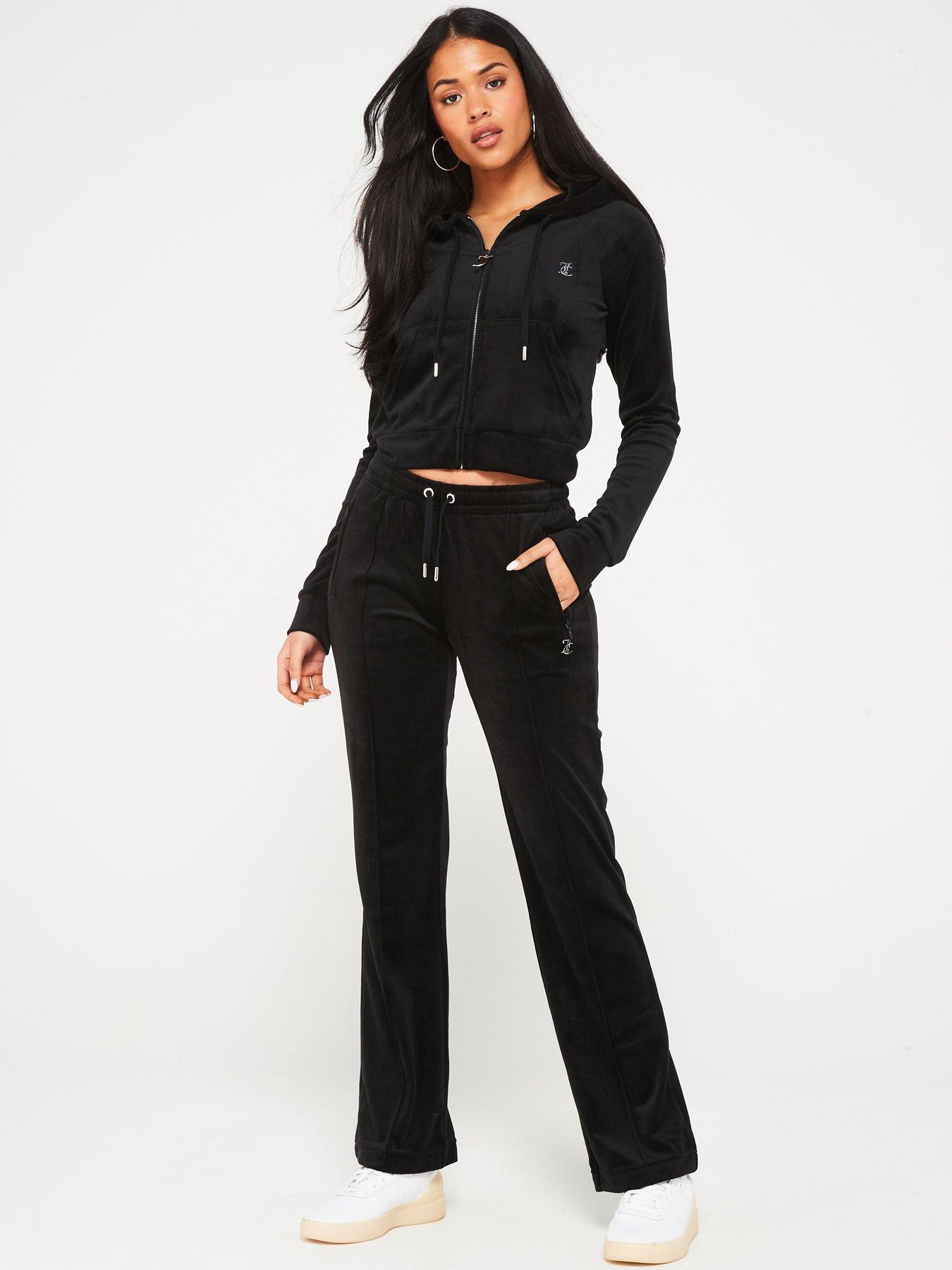  image of juicy-couture-tina-classic-velour-track-pant-with-diamante-logo-black