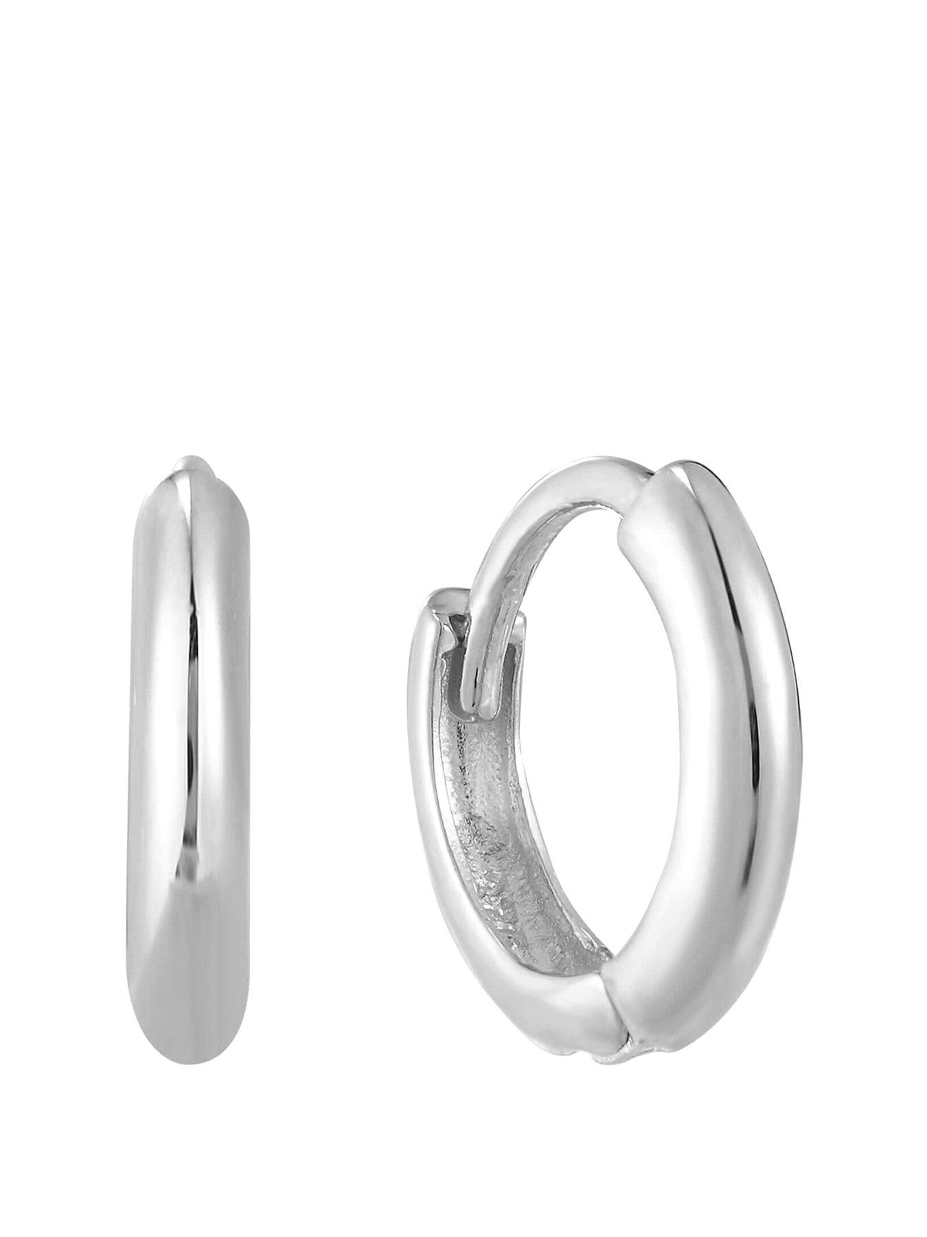 the-love-collection-sterling-silver-10mm-tiny-huggie-earrings