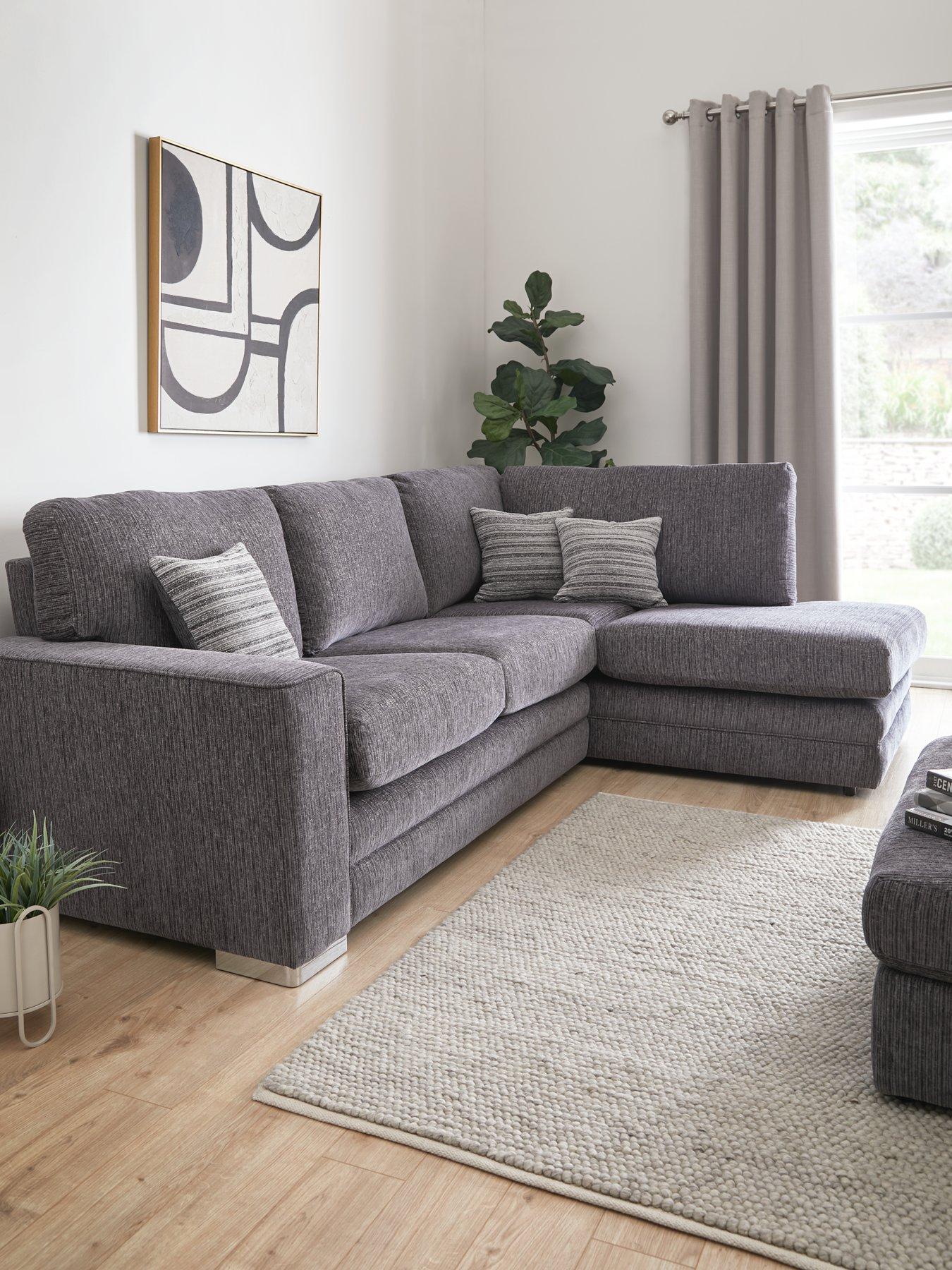 Image 1 of 6 of Very Home Minc Fabric Right&nbsp;Hand Corner Chaise Sofa&nbsp;- Made in the UK