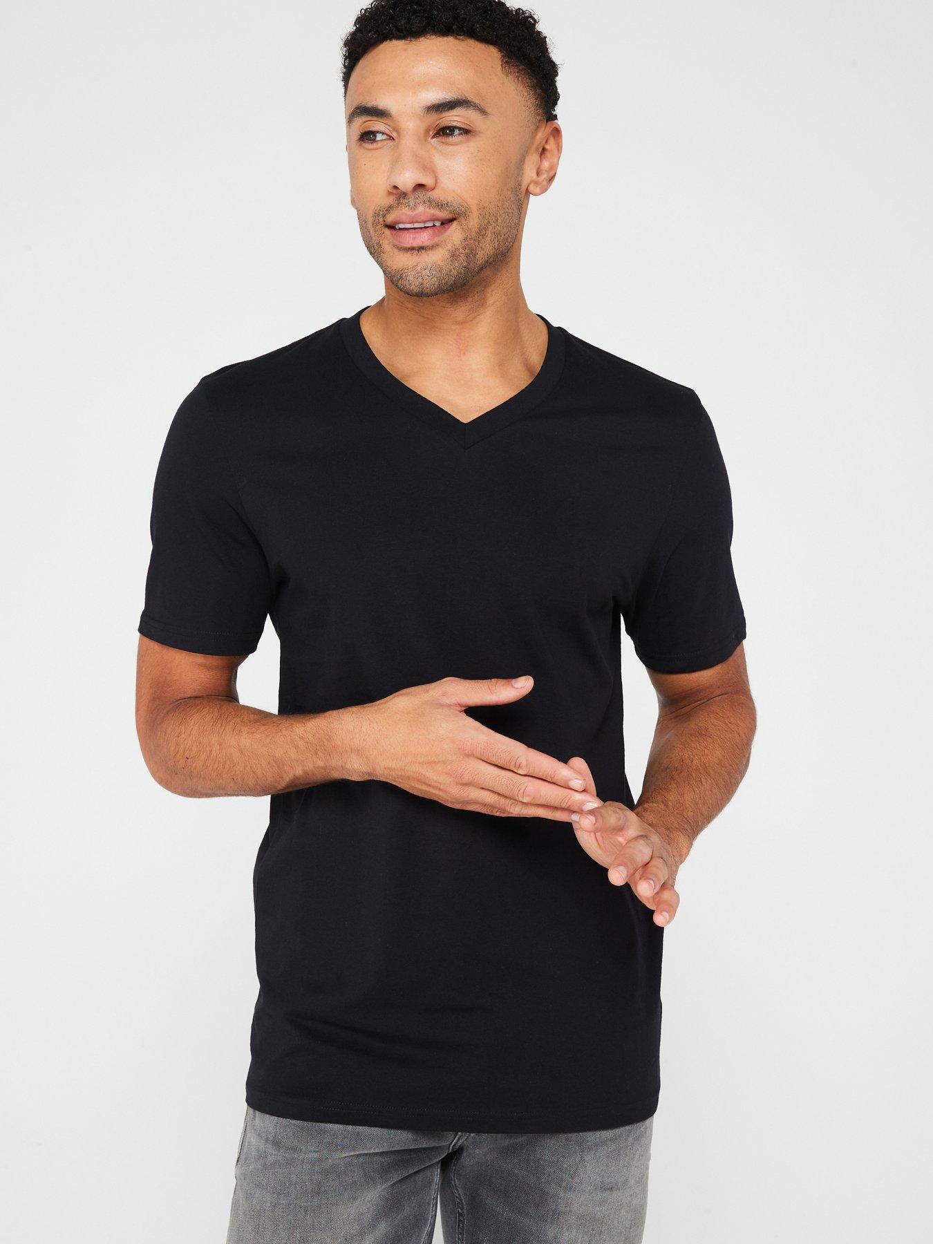  image of very-man-mensnbspessential-v-neck-t-shirt-black