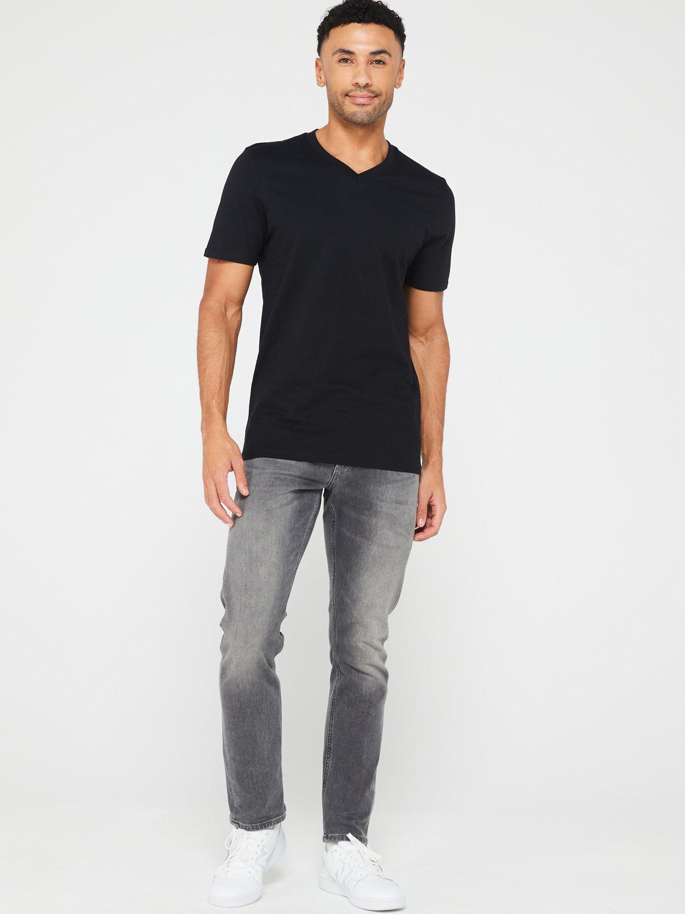 image of very-man-mensnbspessential-v-neck-t-shirt-black