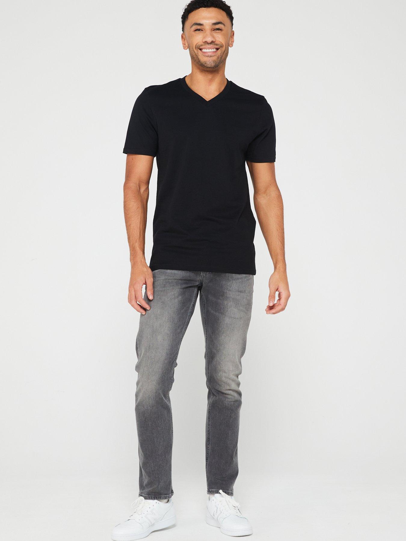  image of very-man-mensnbspessential-v-neck-t-shirt-black