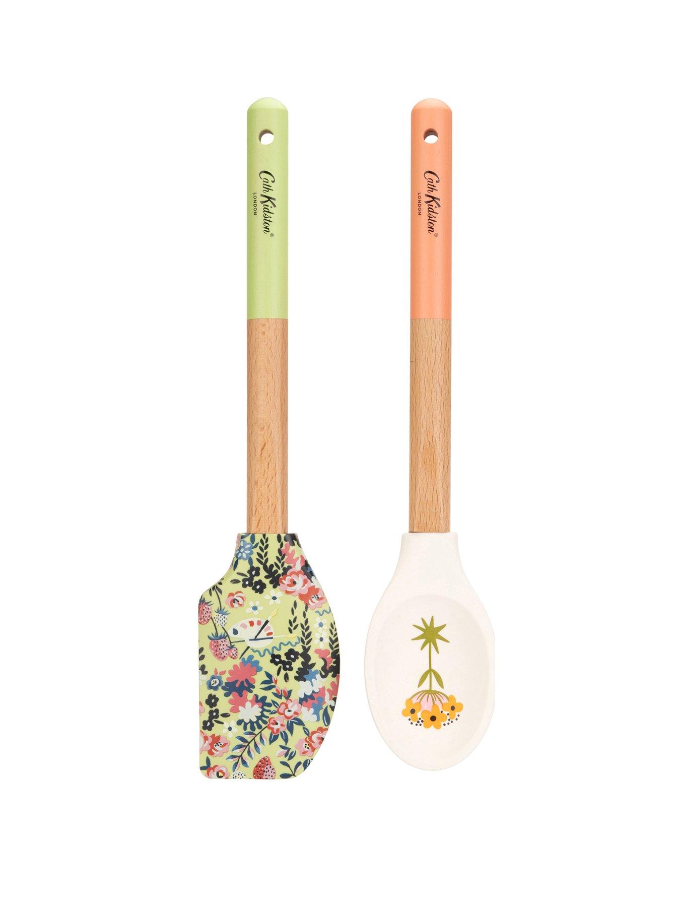 undefined Painted Table Wood and Silicone Utensils – Set of 2