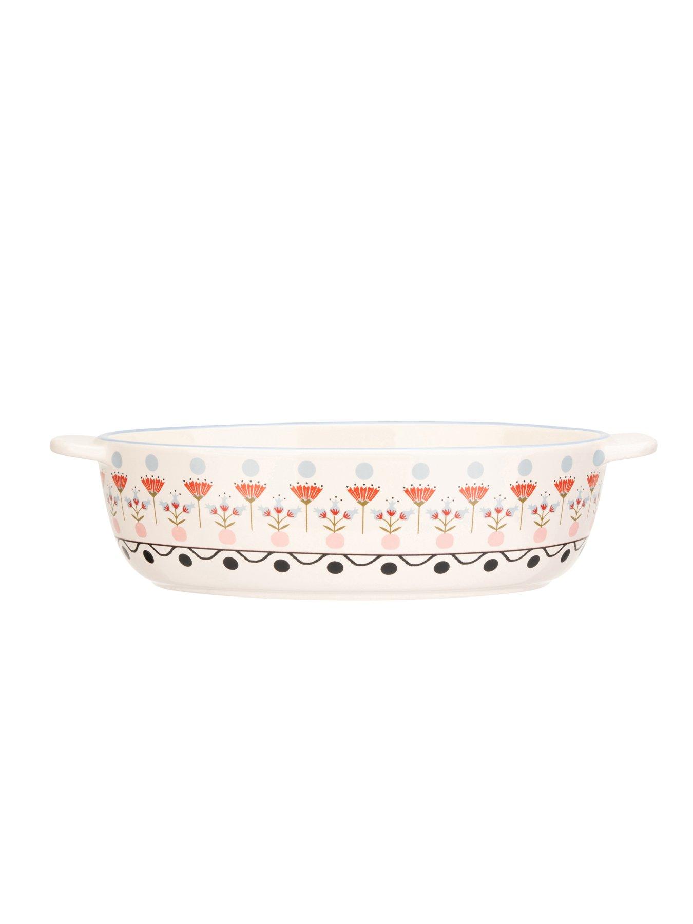  image of cath-kidston-painted-table-oval-ceramic-roasting-dish
