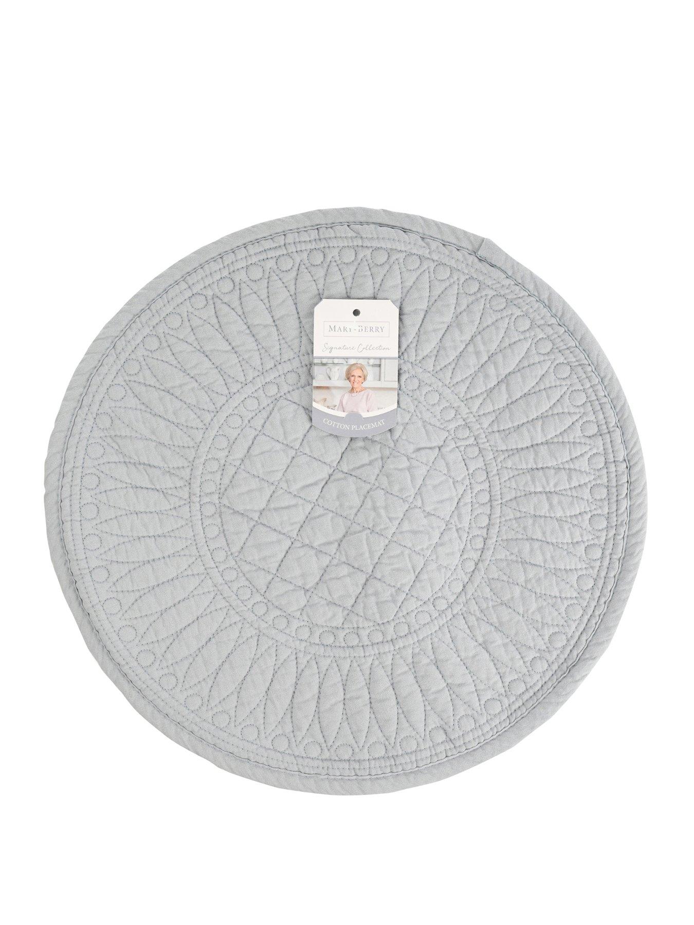 undefined Signature Cotton Placemat in Grey