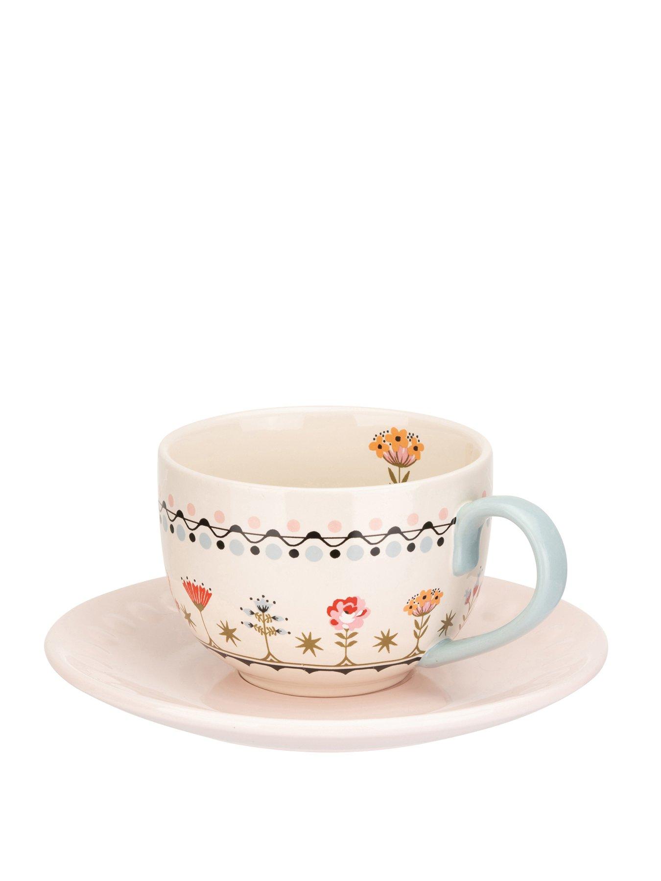 undefined Painted Table Teacup  &  Saucer Set