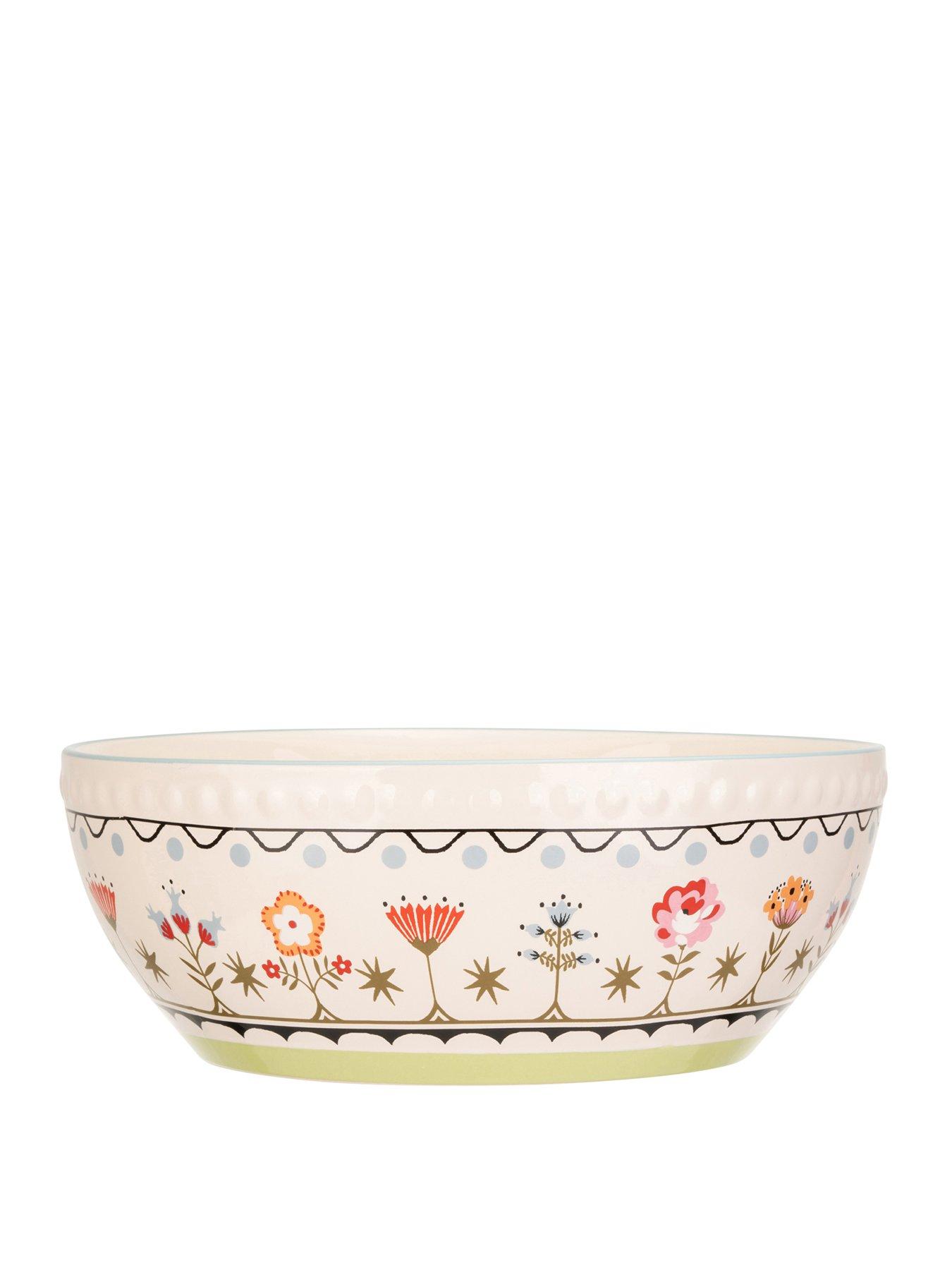 Image 1 of 3 of Cath Kidston Painted Table Ceramic Serving Bowl