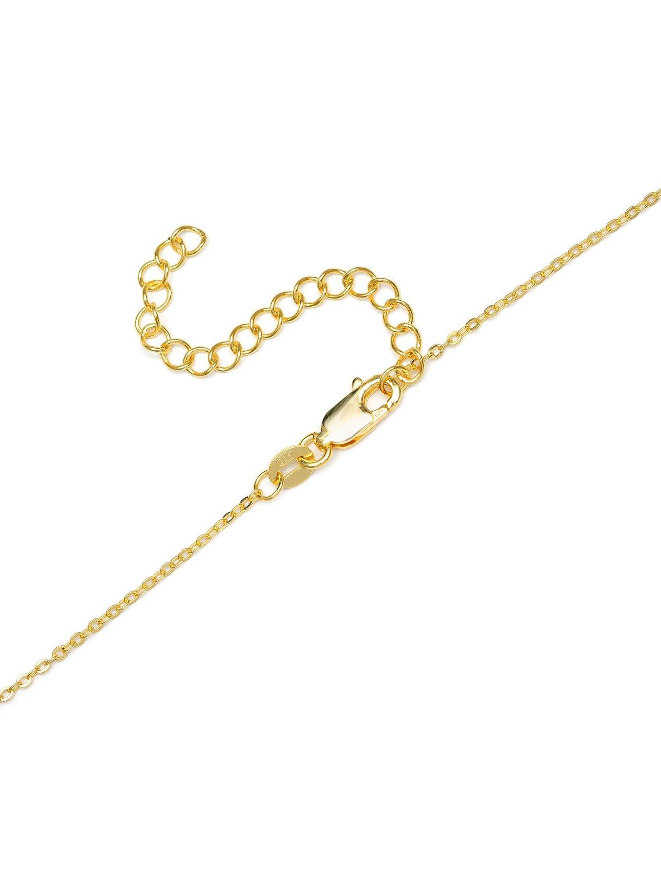  image of the-love-collection-18ct-gold-plated-sterling-silver-malachite-flower-necklace