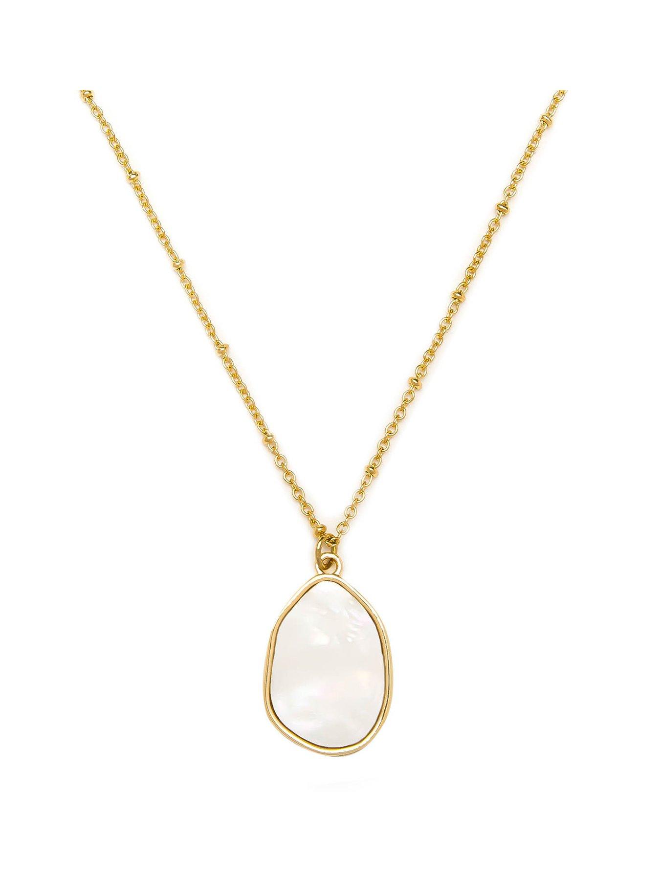 the-love-collection-gold-plated-crystal-natural-cut-necklace