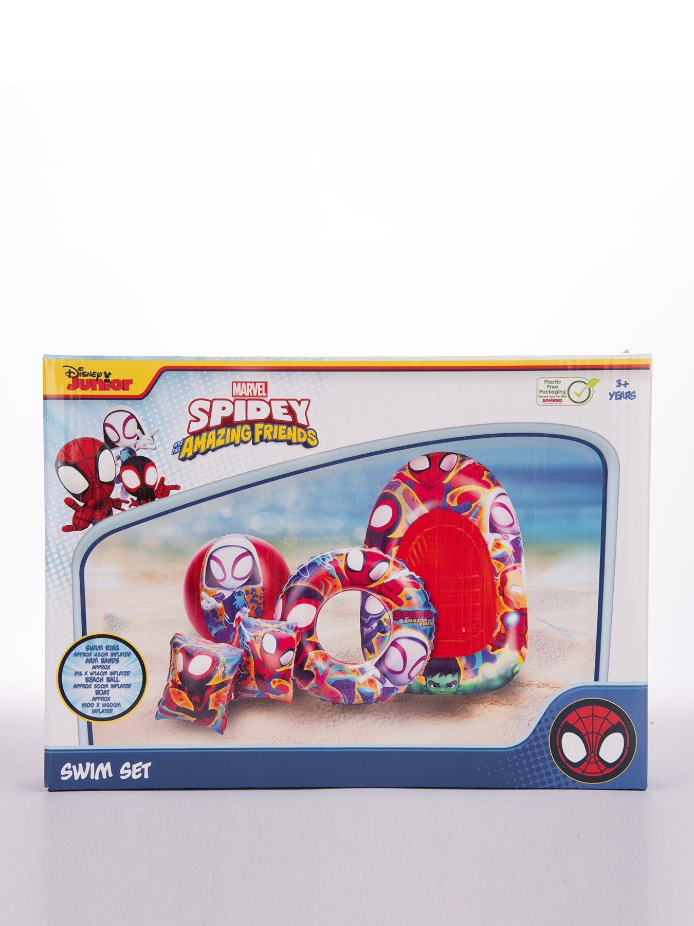 Spiderman Spidey and Friends Swim Set in Box with Inflatable Boat ...