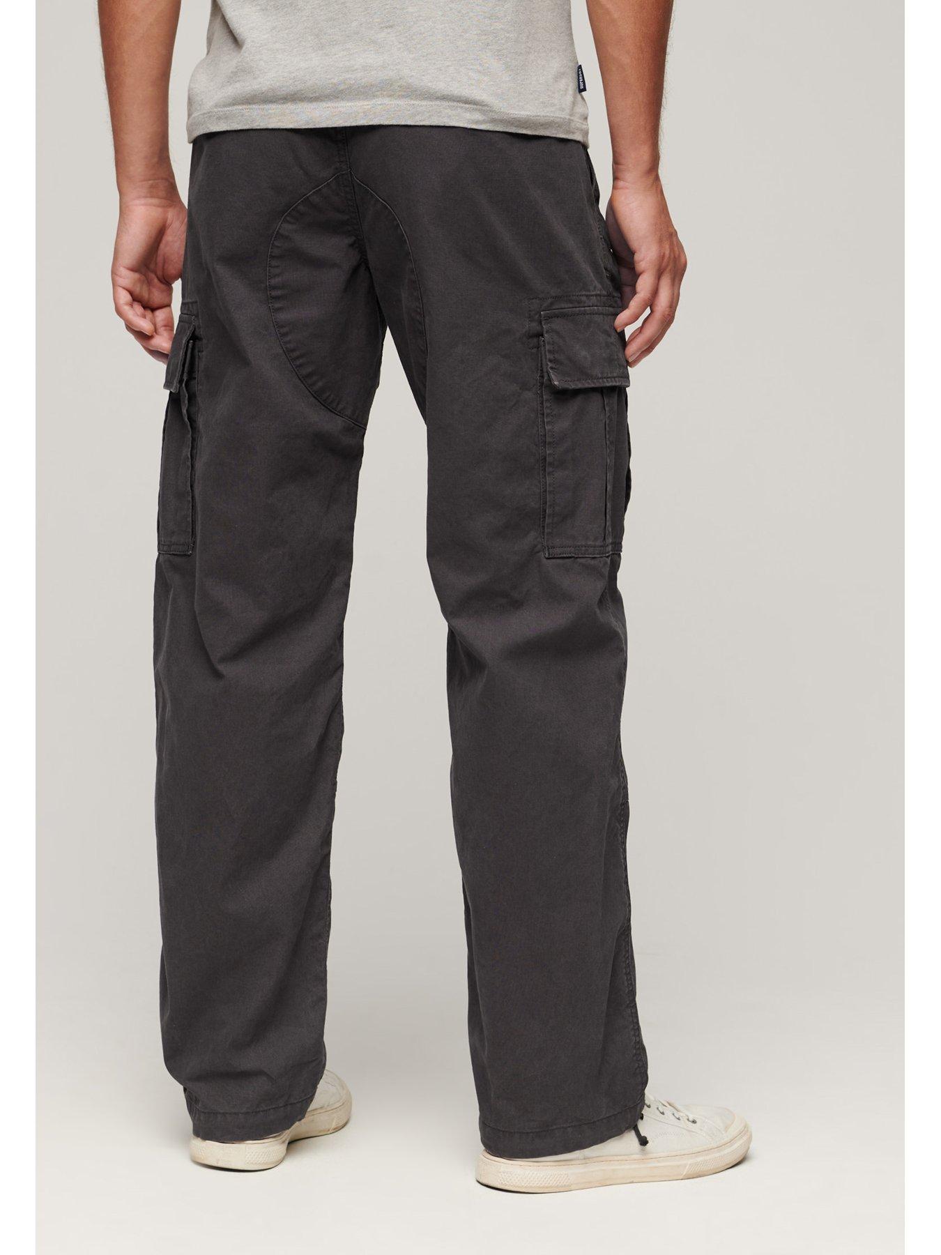 Superdry Vintage Baggy Cargo Trousers - Black | littlewoods.com