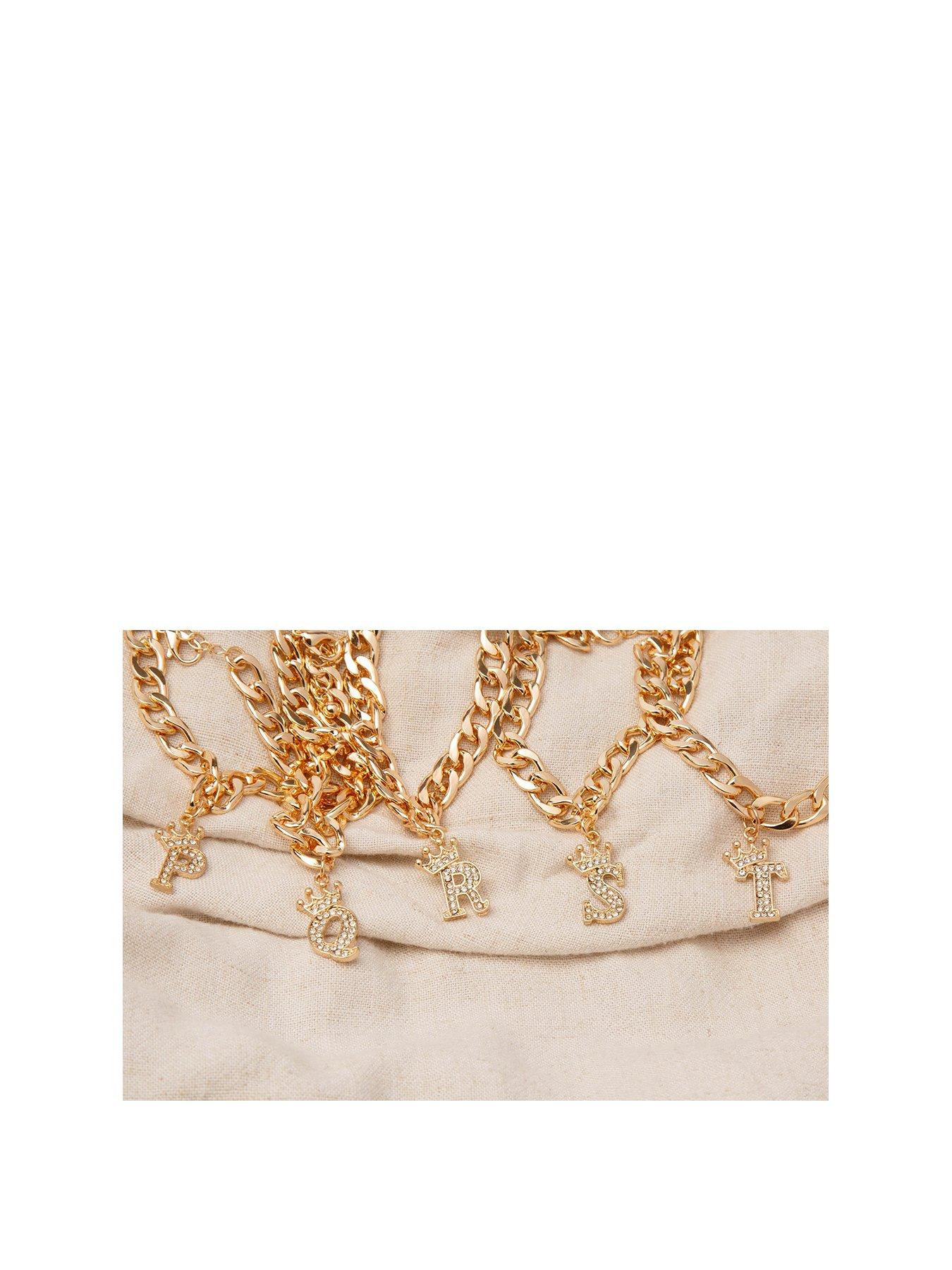 the-love-collection-gold-plated-crystal-letter-charm-curb-bracelet