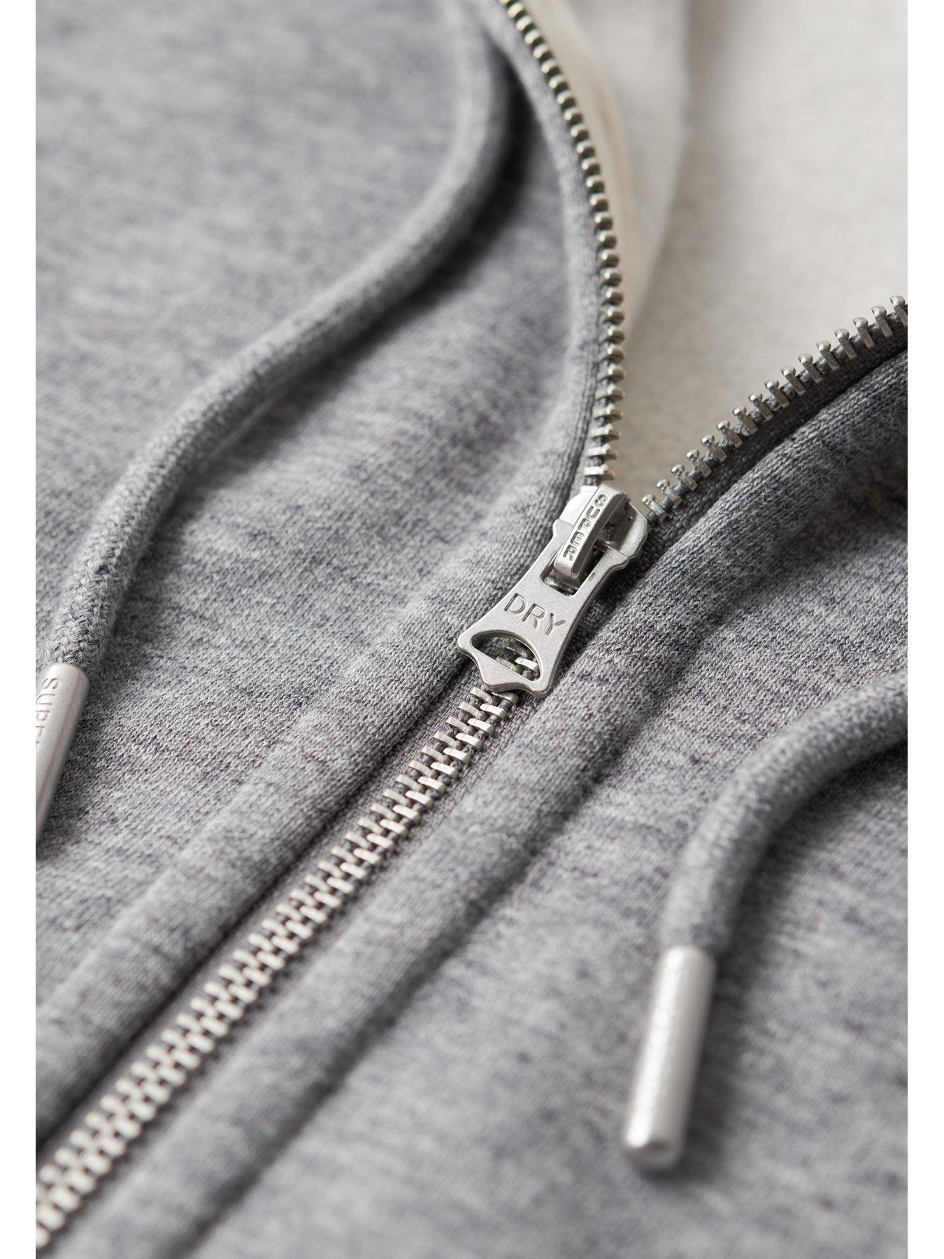  image of superdry-essential-logo-zip-hoodie-dark-grey