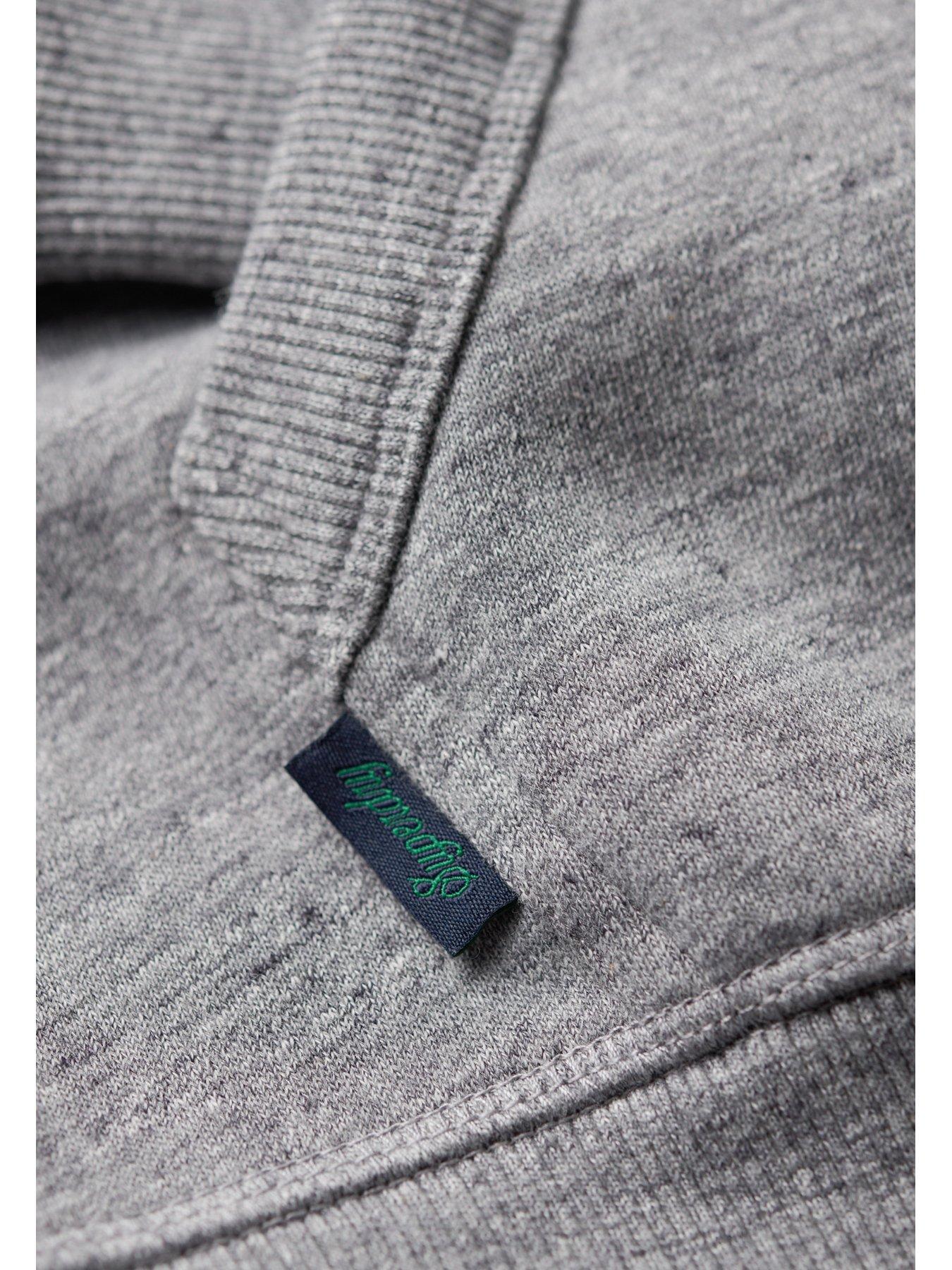  image of superdry-essential-logo-zip-hoodie-dark-grey