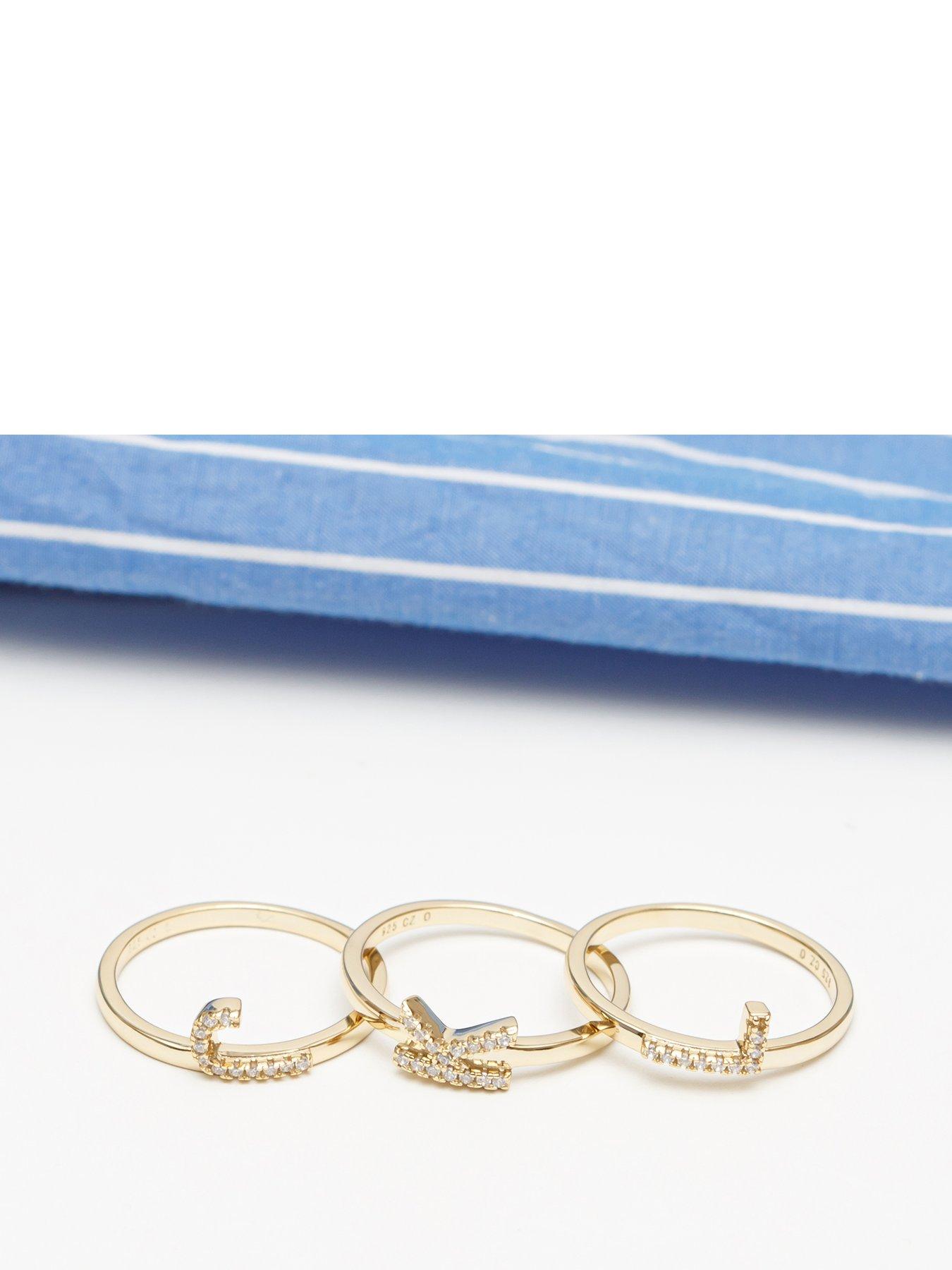 the-love-collection-18ct-gold-plated-sterling-silver-sparkling-vertical-cz-letter-ring