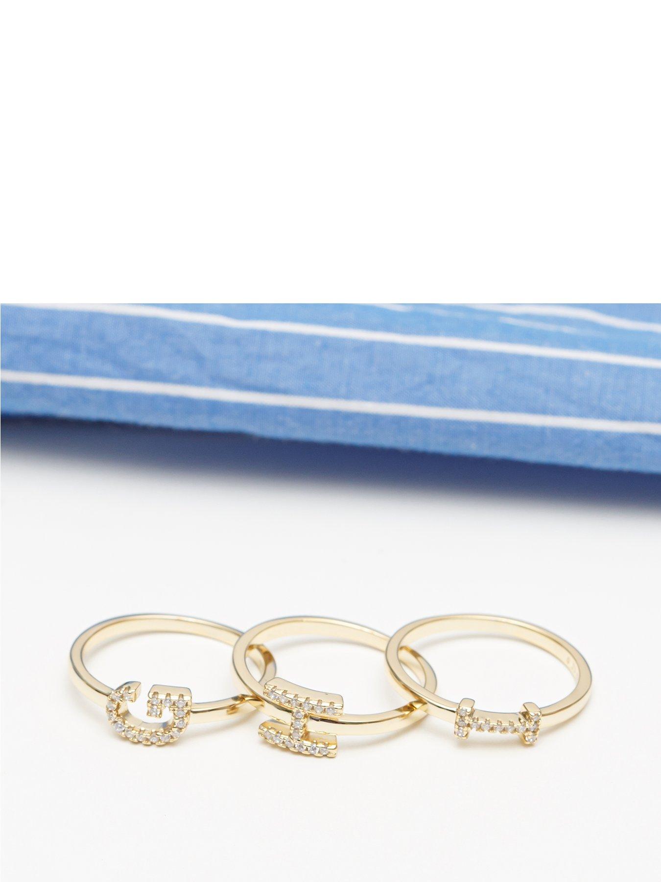 the-love-collection-18ct-gold-plated-sterling-silver-sparkling-vertical-cz-letter-ring