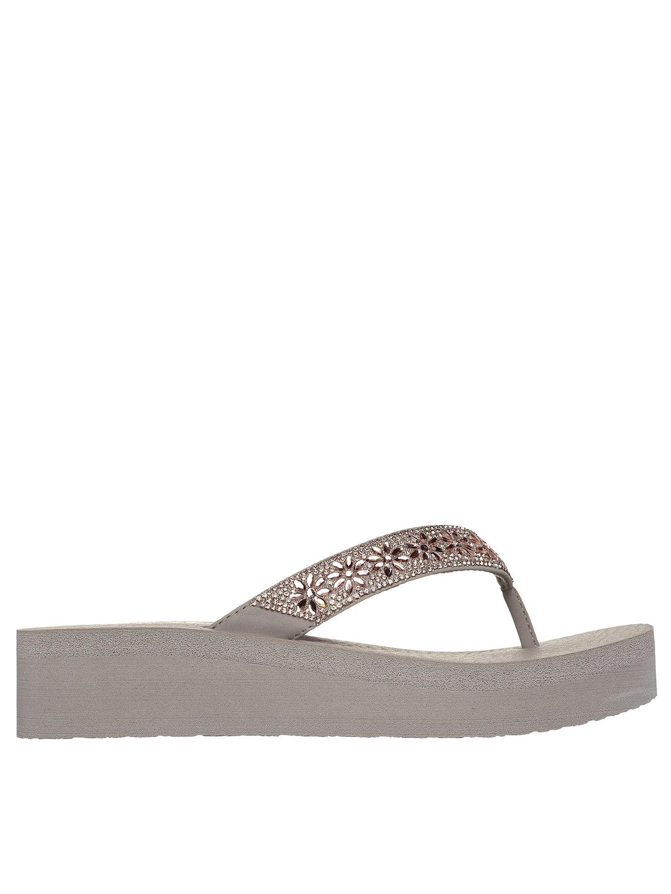 Vivyasa Floral Gem Thong Sandal Taupe