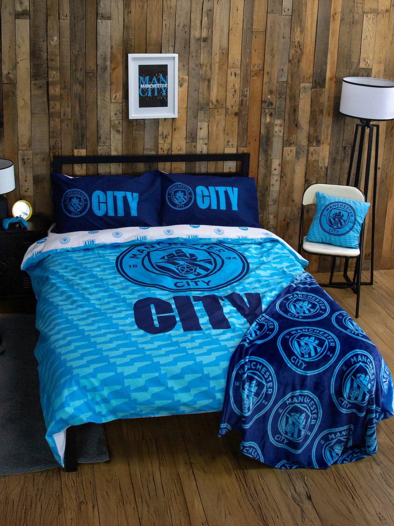 Manchester City Panel Duvet Cover Set - Multi