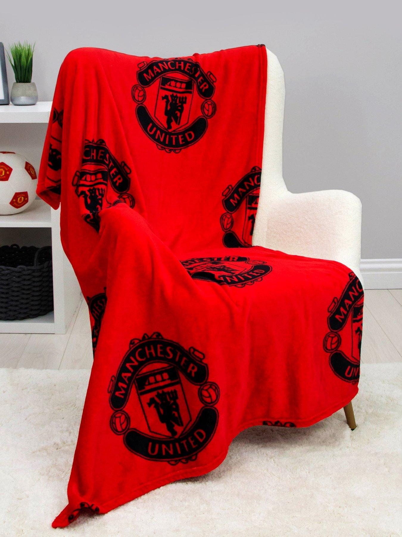  image of manchester-united-panel-fleece-blanket