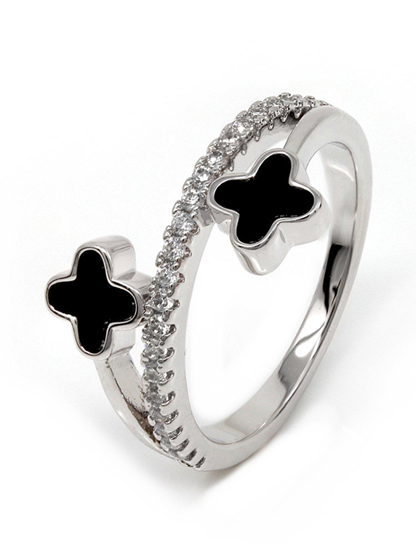 say-it-with-luck-ring-silver-black