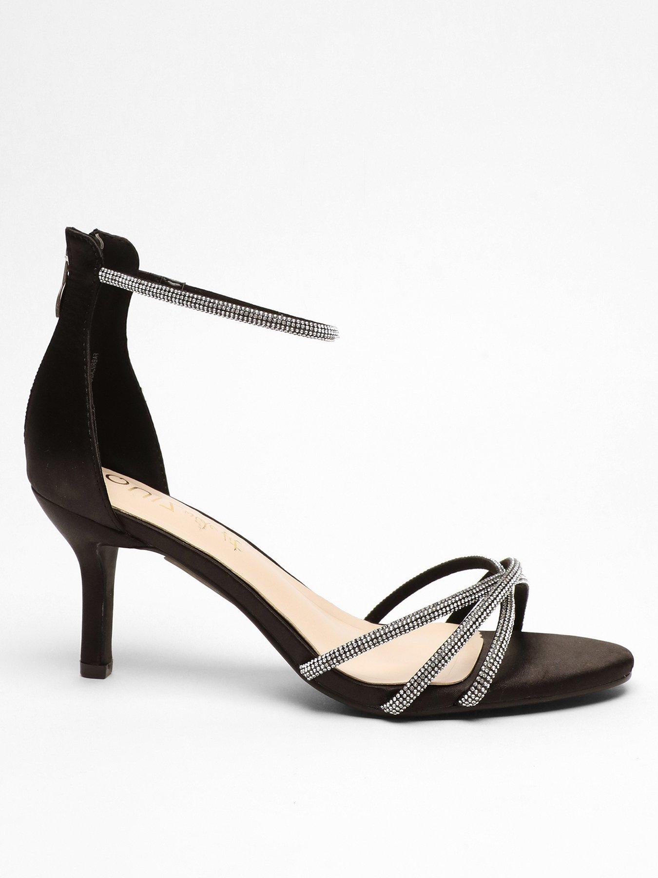 Black Diamante Diamante Shoes Low Heel Black Diamante Low Heel