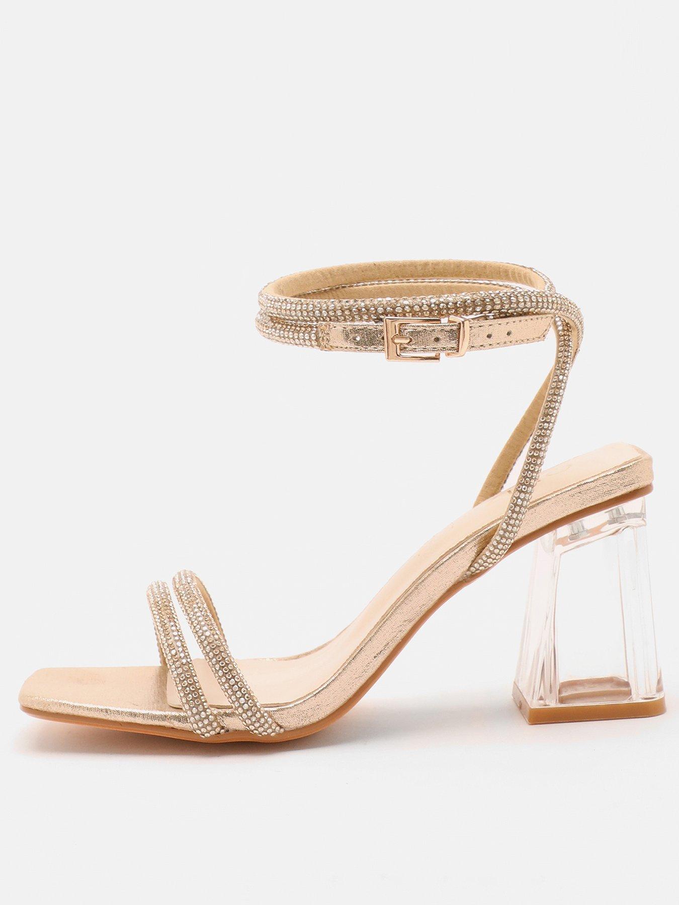 Wide fit gold on sale sandals