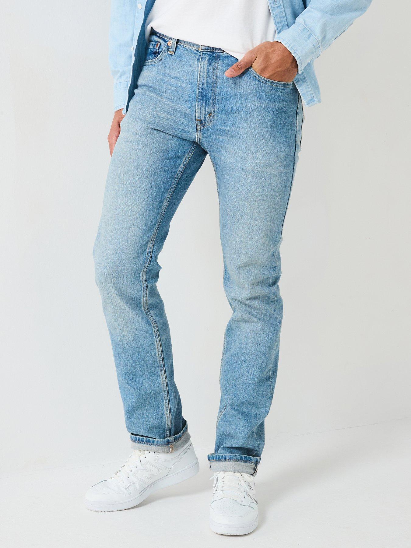Levi's 513 Slim Straight Fit Jeans - Worn To Ride - Light Blue