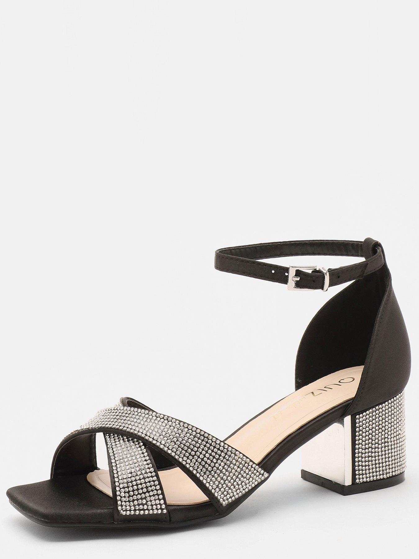 Small black best sale block heels