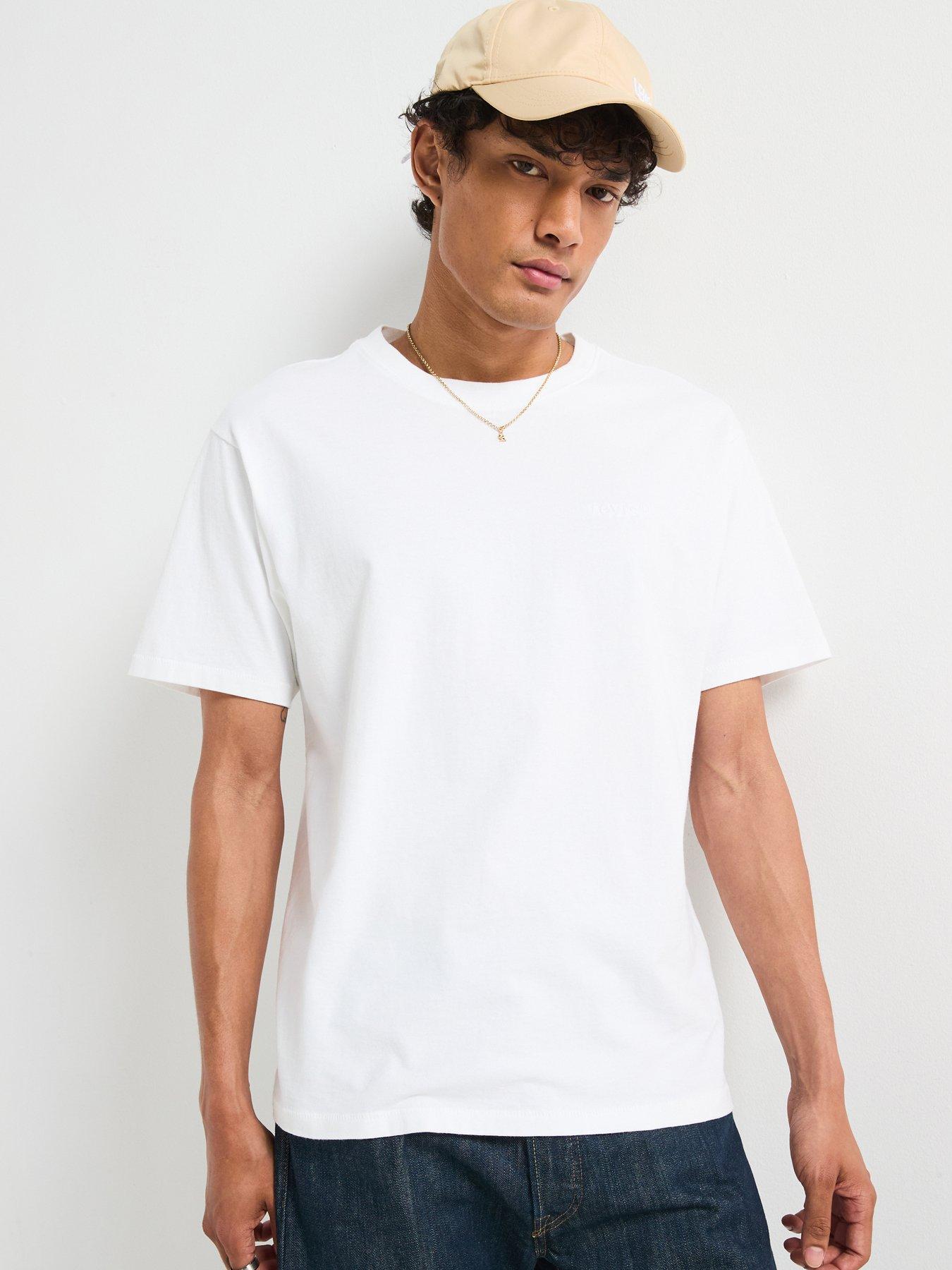 levi's t shirt white red