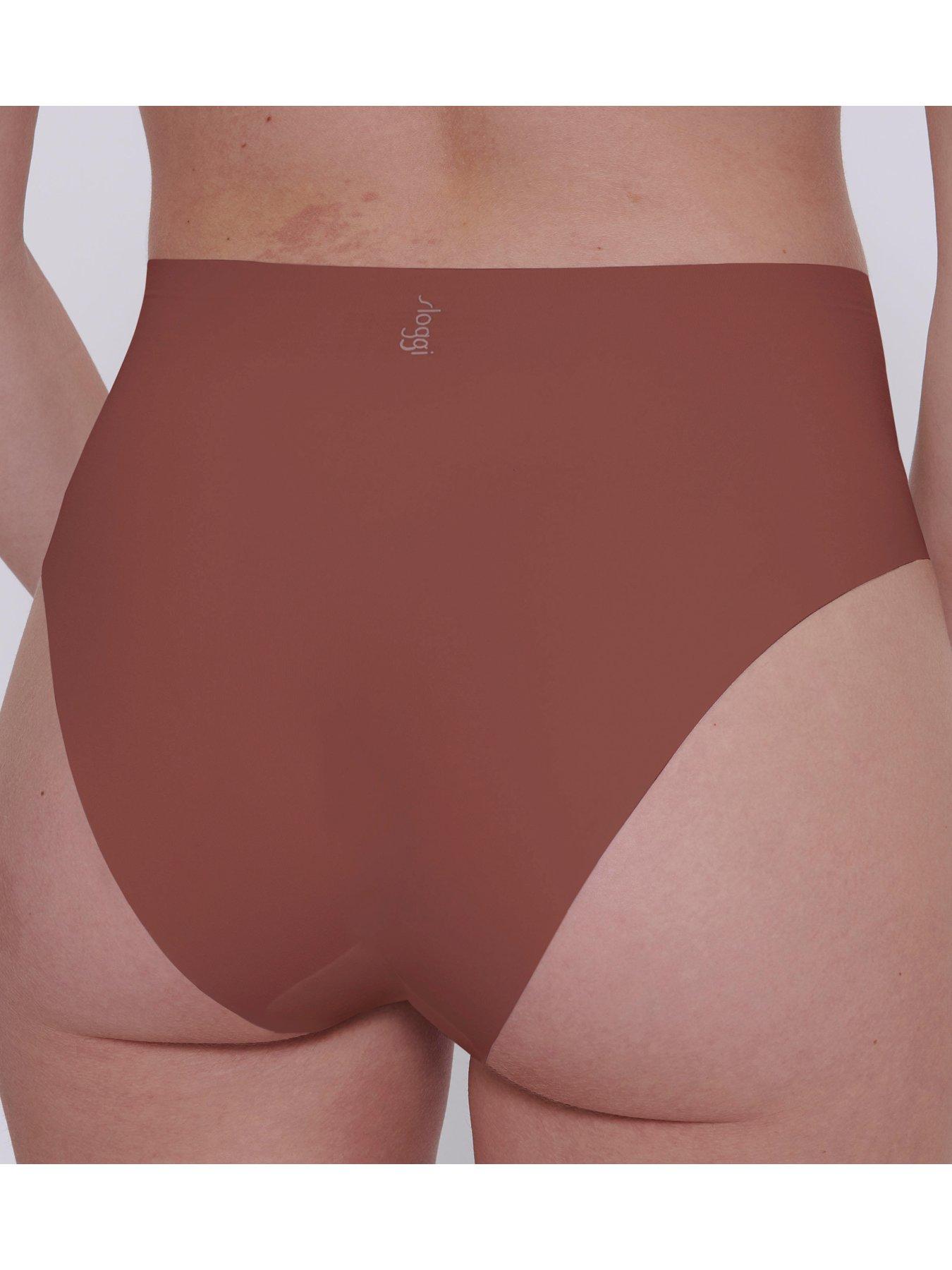  image of sloggi-zero-feel-20-high-waist-briefs-burnt-henna-brown