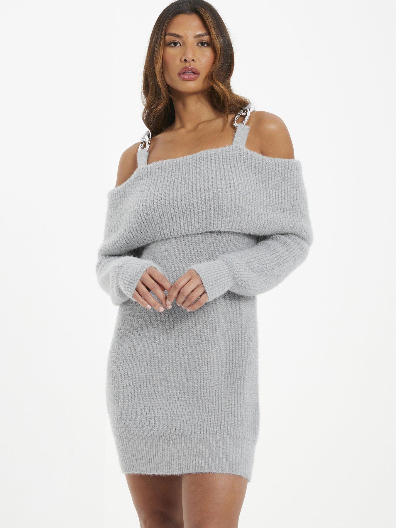 Cold shoulder shop white jumper