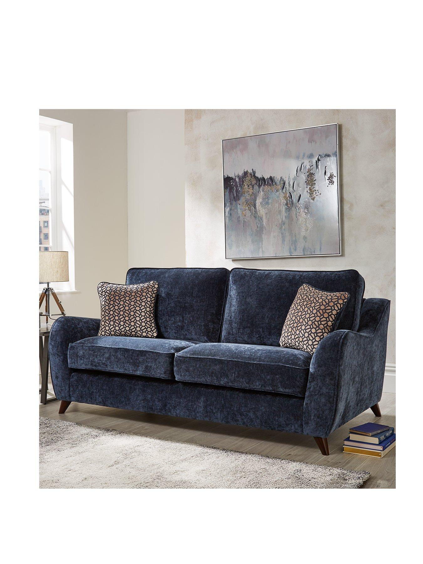 Very Home Verity 3 Seater + 2 Seater Sofa Set (Buy and SAVE!) - Navy - Made to Order in the UK