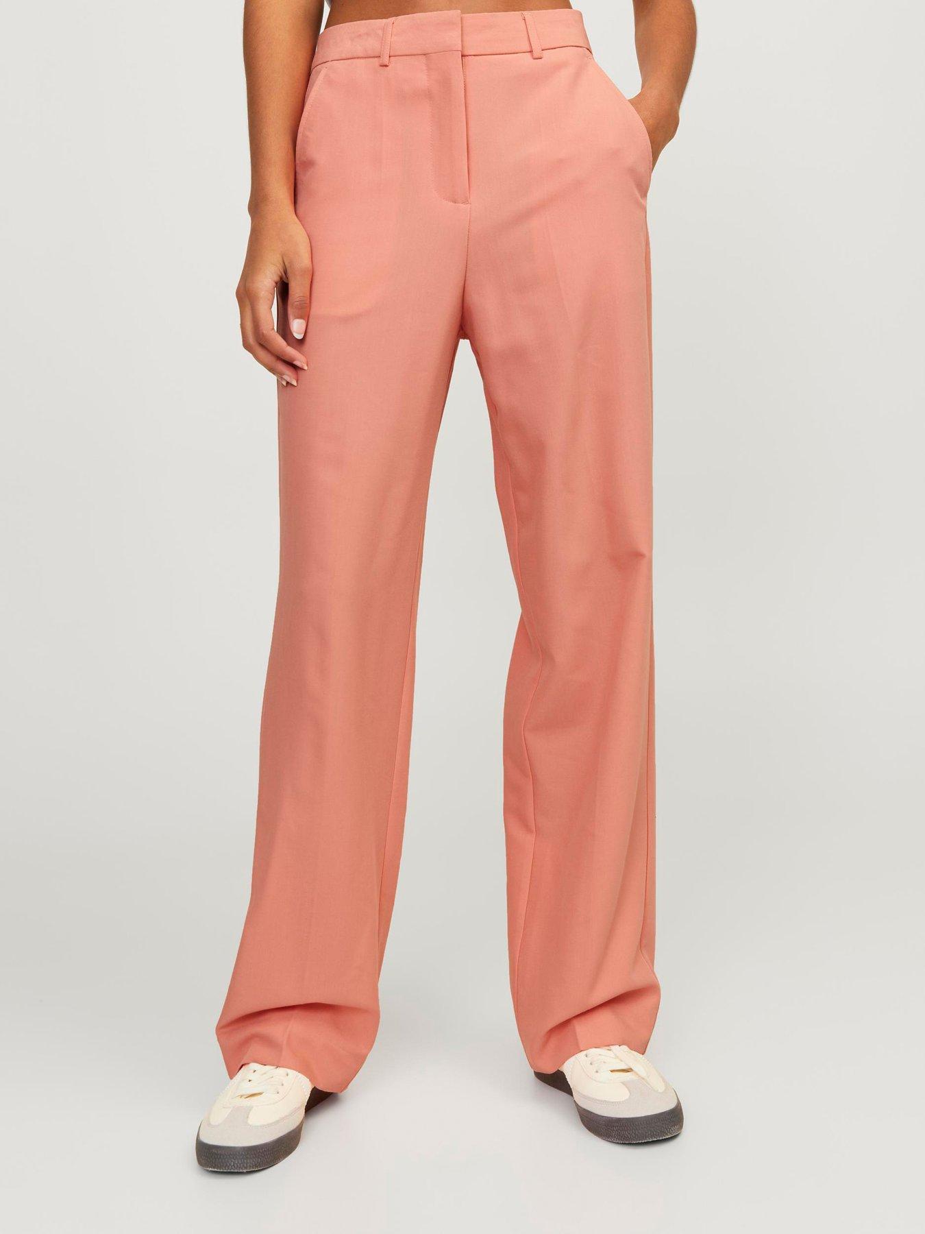 undefined High Waisted Trouser - Peach