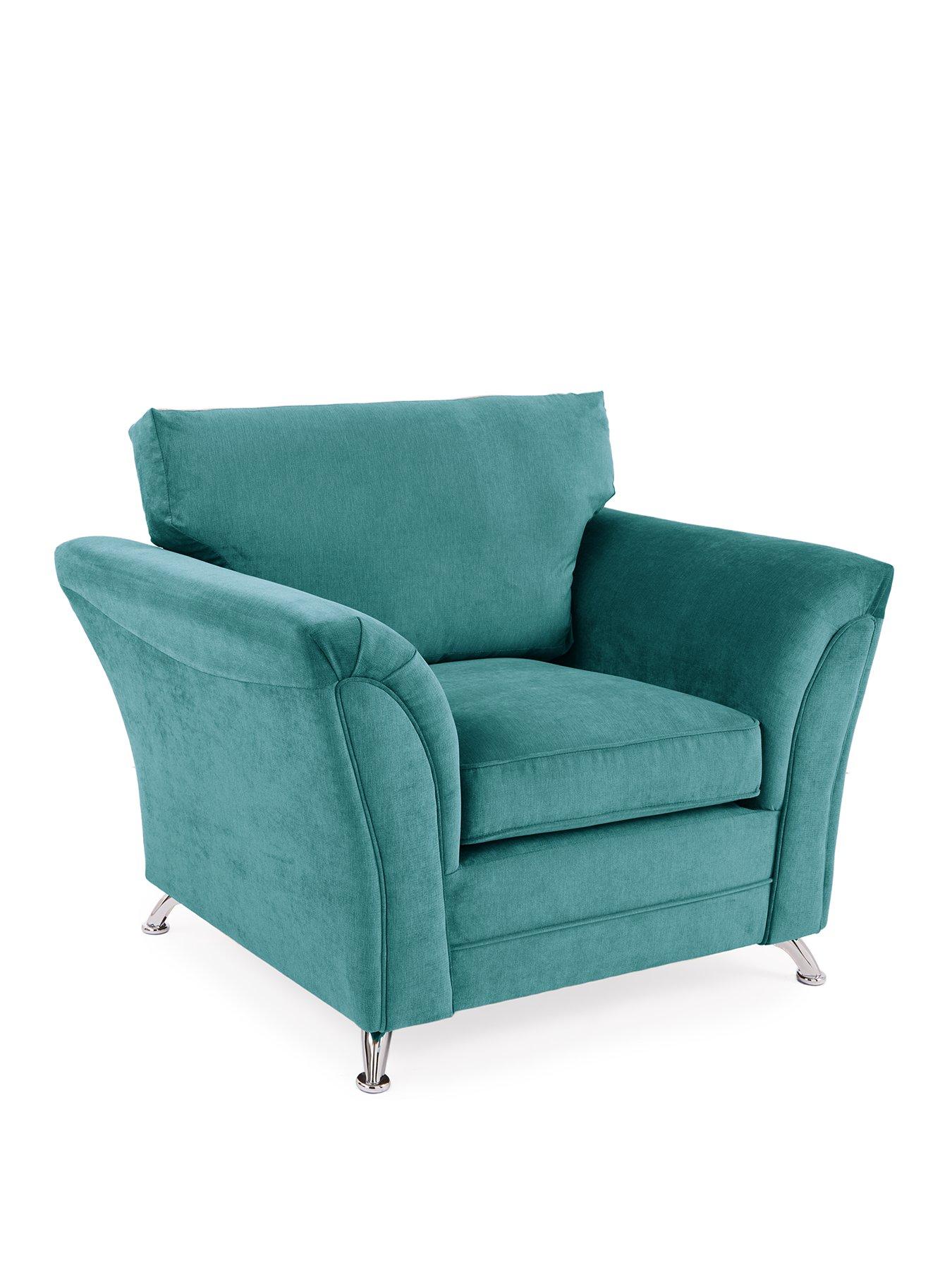  image of very-home-dury-fabric-armchair-teal-fscreg-certified