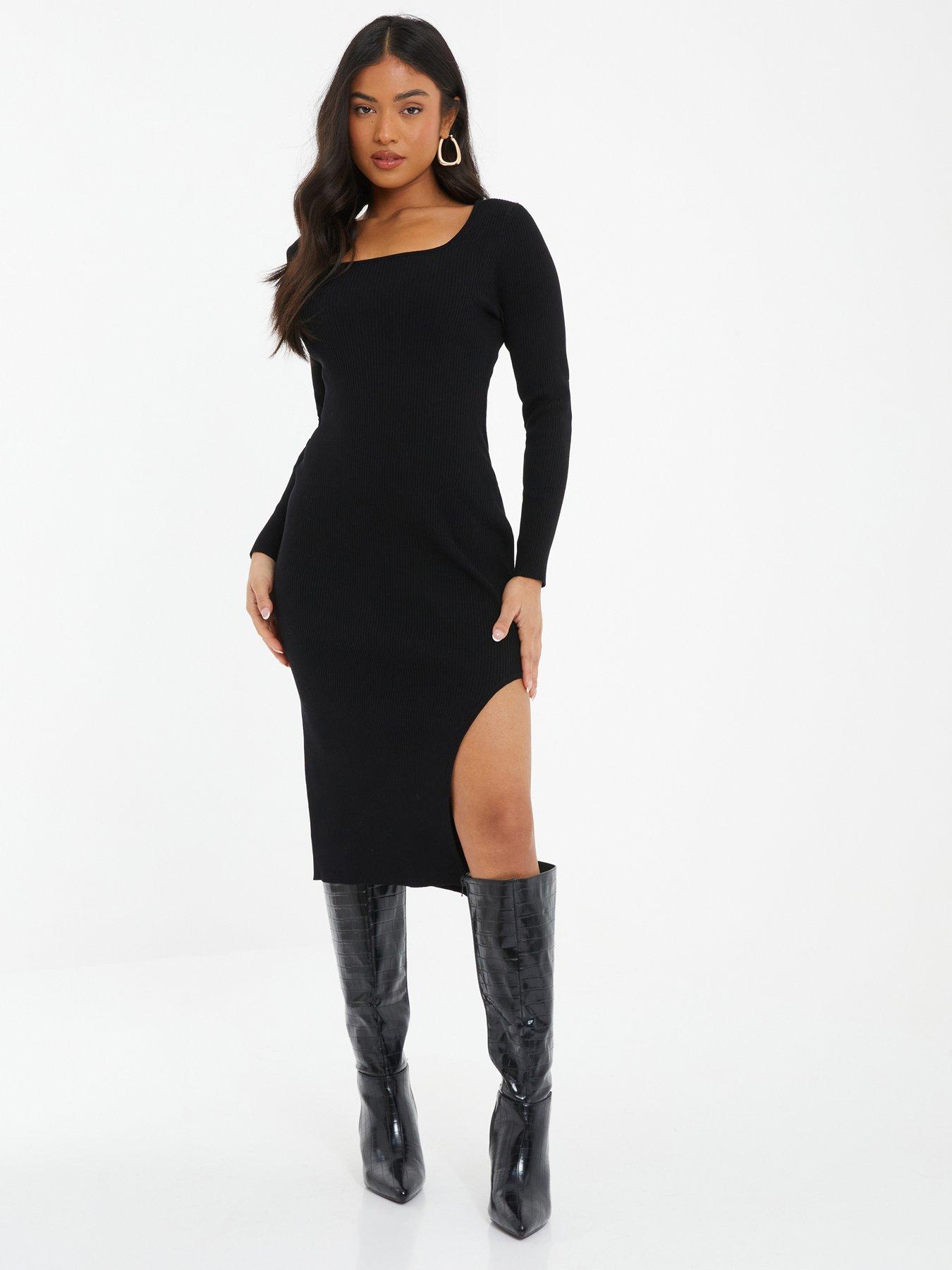 Long sleeve midi dress petite best sale