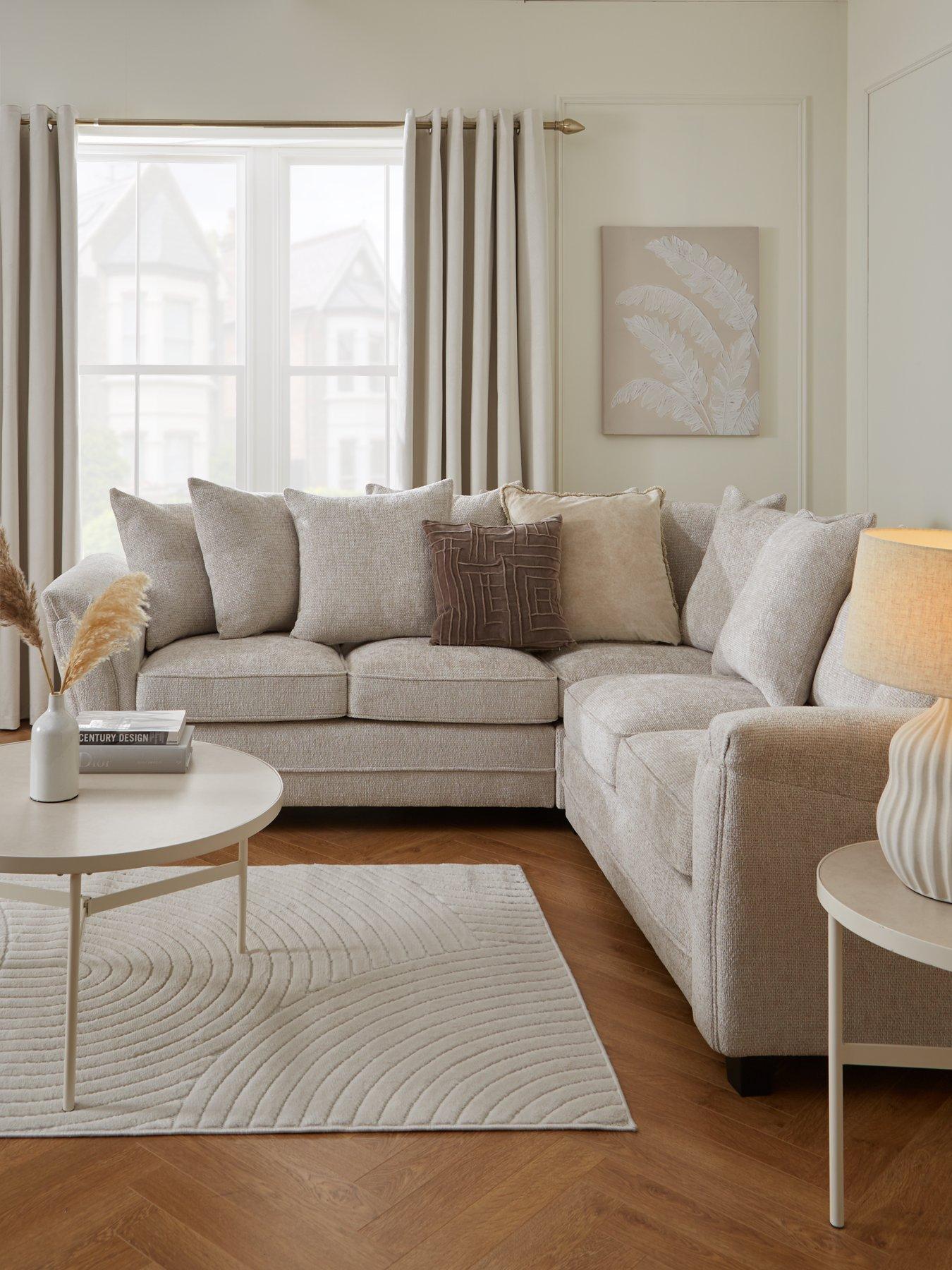 Very Home Dury Chunky Weave Scatterback Corner Group Sofa - Natural - FSC® Certified