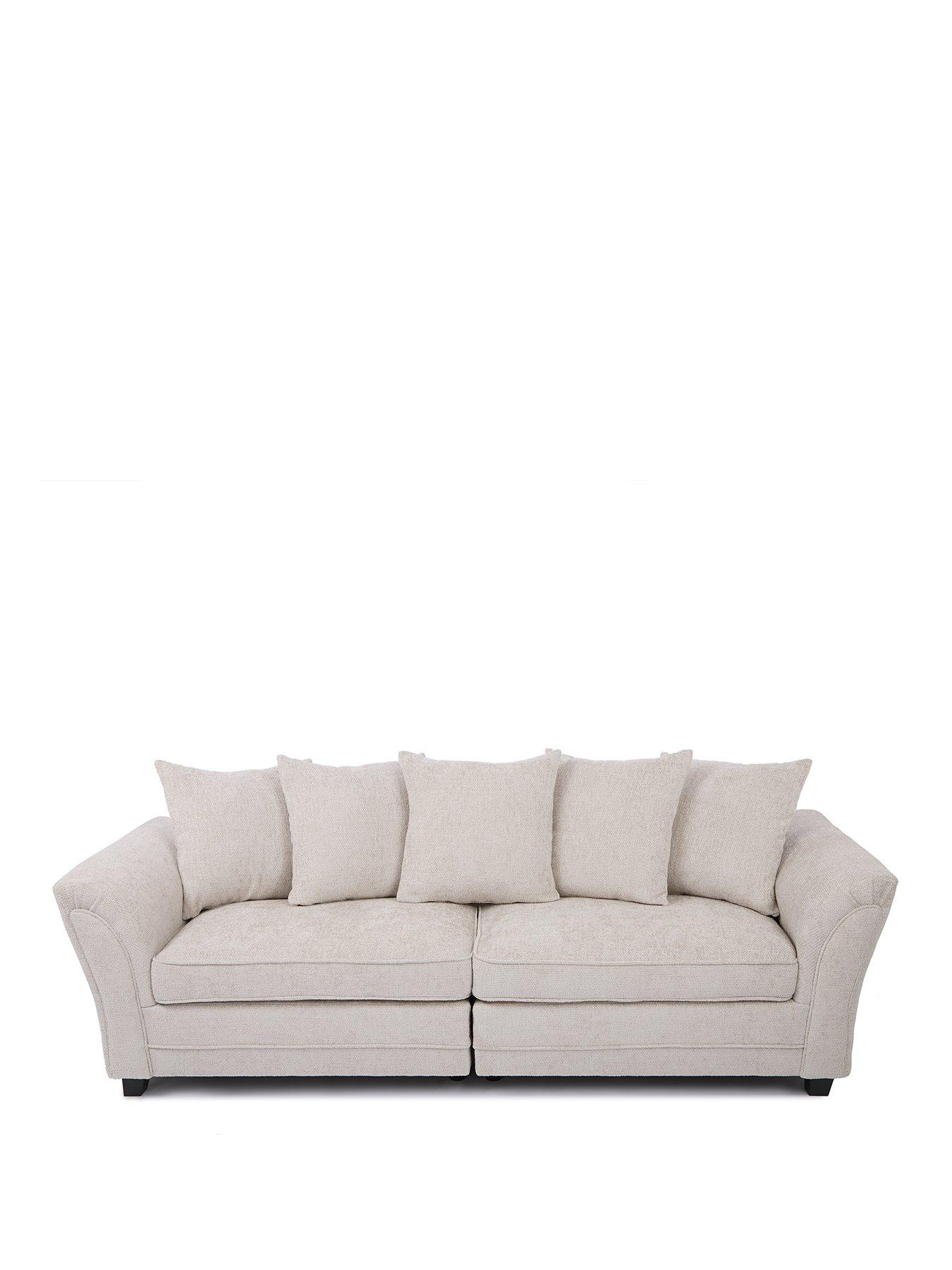 Image 2 of 7 of The Very Collection Dury Chunky Weave 4 Seater Scatterback Sofa - Natural -&nbsp;FSC&reg; Certified