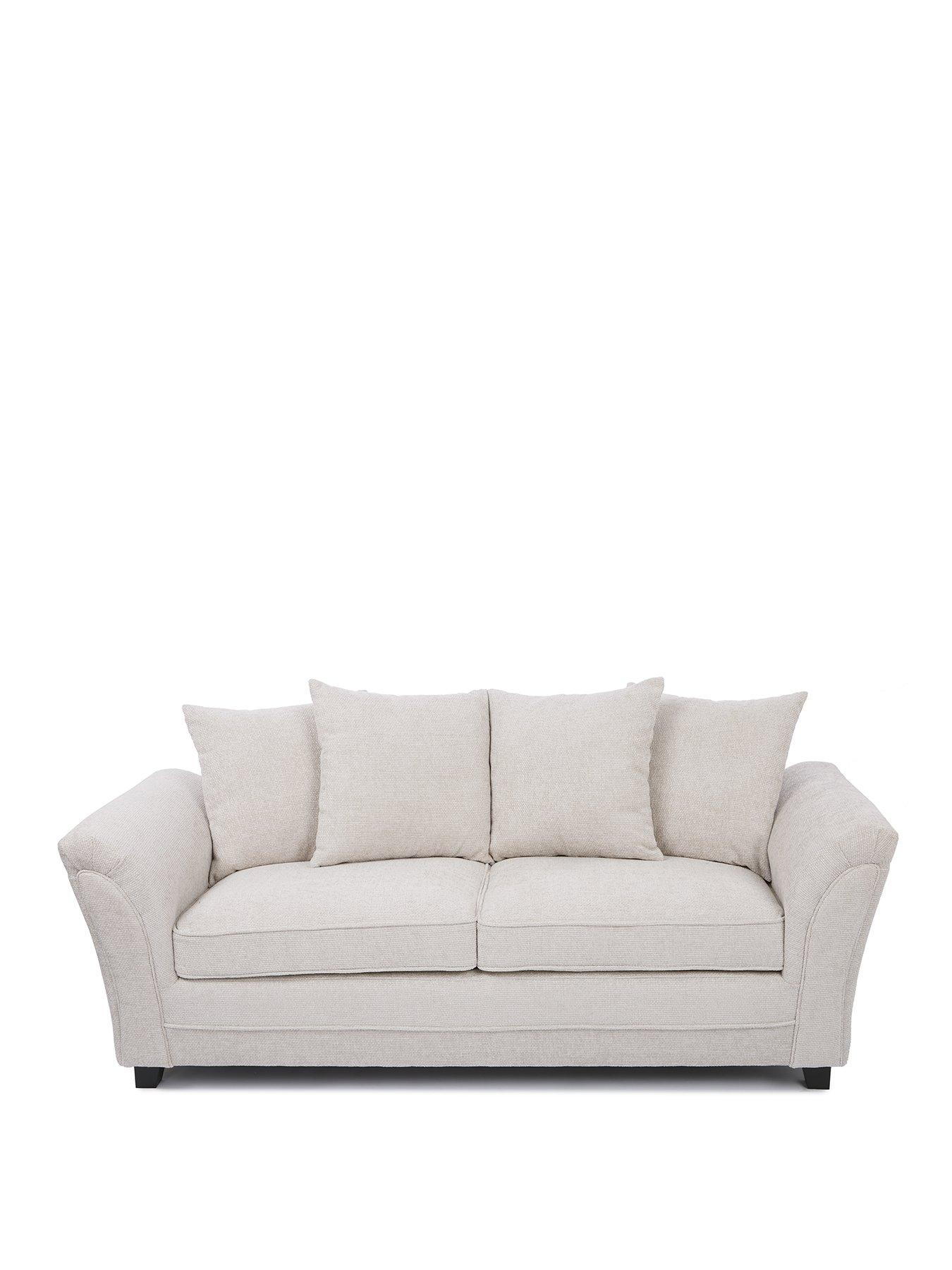 Image 2 of 7 of The Very Collection Dury Chunky Weave 3 Seater Scatterback Sofa - Natural&nbsp;- FSC&reg; Certified