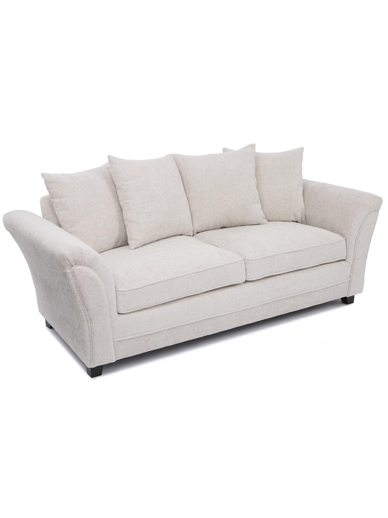 Image 3 of 7 of The Very Collection Dury Chunky Weave 3 Seater Scatterback Sofa - Natural&nbsp;- FSC&reg; Certified
