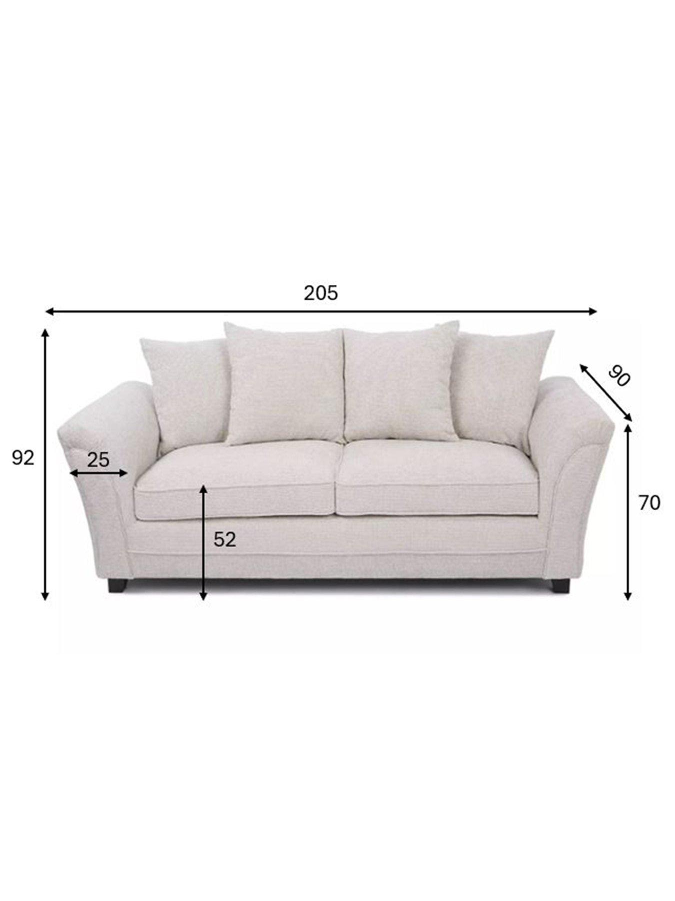 Image 6 of 7 of The Very Collection Dury Chunky Weave 3 Seater Scatterback Sofa - Natural&nbsp;- FSC&reg; Certified