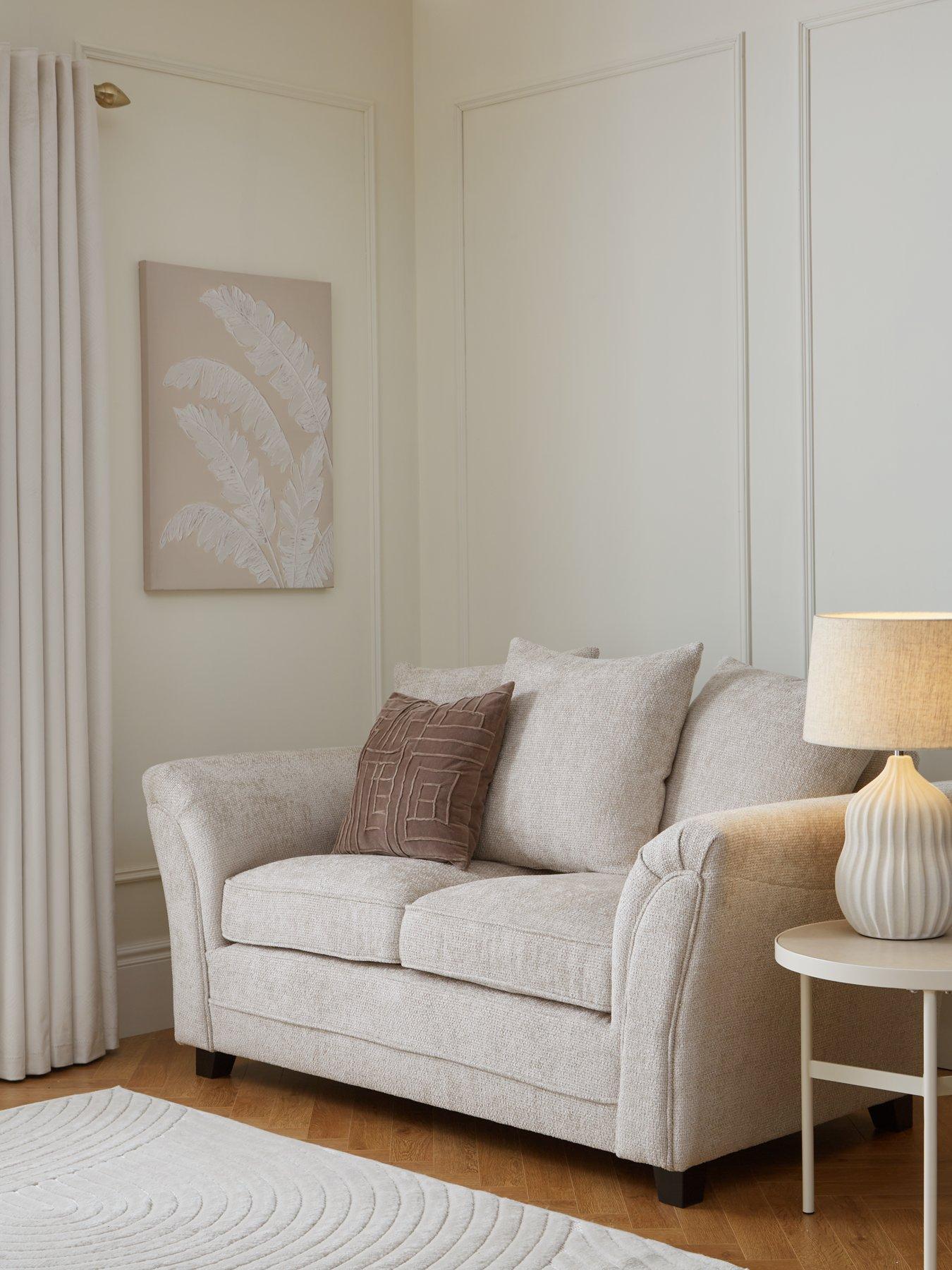 Image 1 of 7 of The Very Collection Dury Chunky Weave 2 Seater Scatterback Sofa - Natural - FSC&reg; Certified