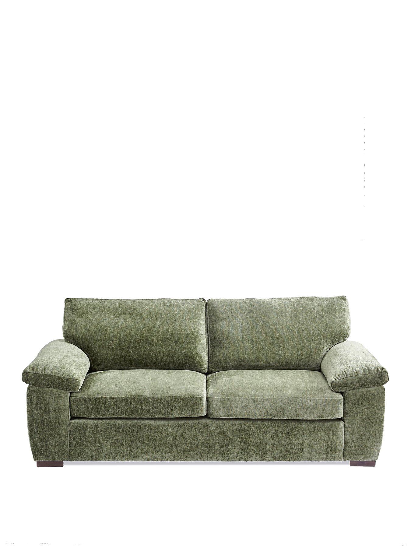 Image 2 of 7 of The Very Collection Salerno Standard Back 3 Seater Fabric Sofa &ndash; Olive Green - FSC&reg; Certified