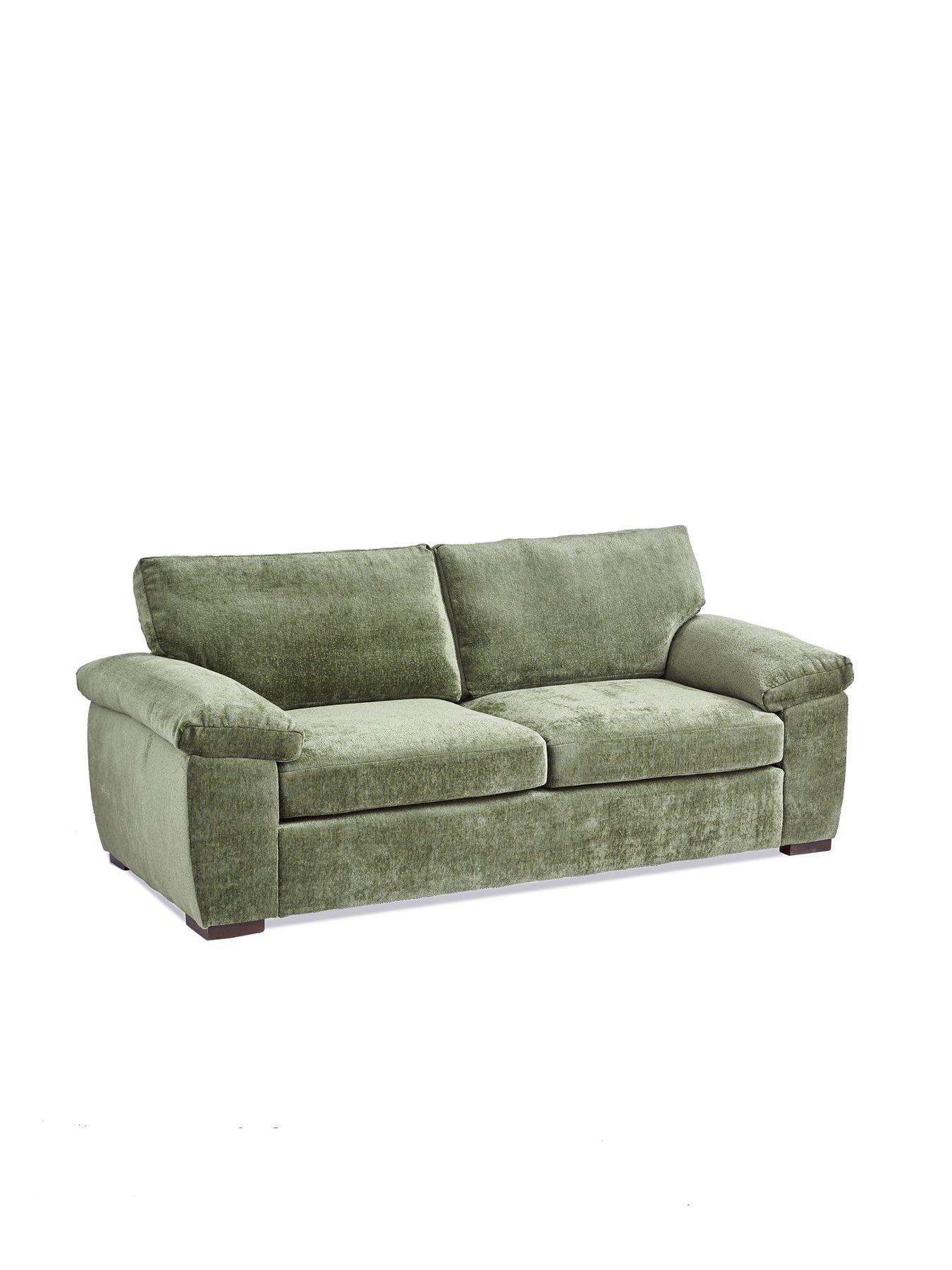 Image 3 of 7 of The Very Collection Salerno Standard Back 3 Seater Fabric Sofa &ndash; Olive Green - FSC&reg; Certified