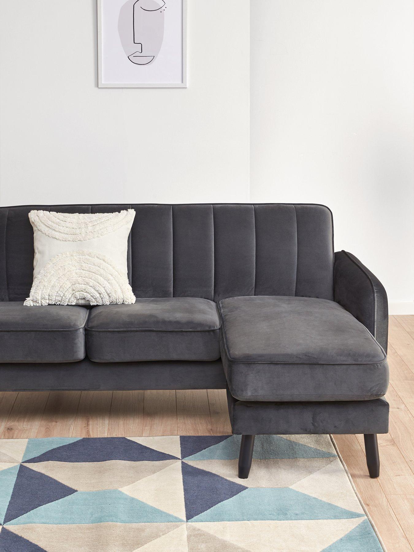 Image 1 of 7 of The Very Collection Jennifer Compact Reversible Fabric&nbsp;Chaise&nbsp;- FSC&reg; Certified