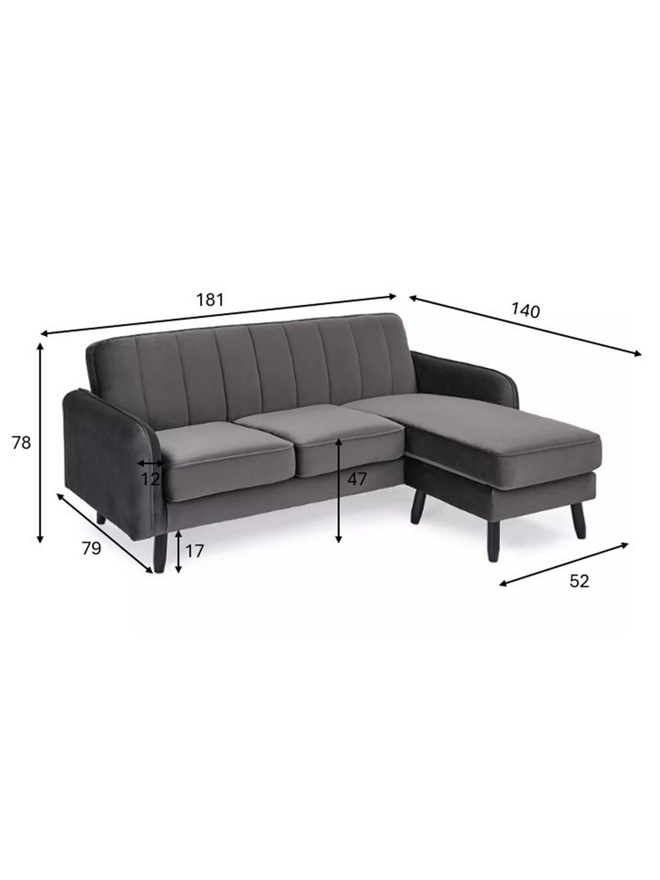 Image 6 of 7 of The Very Collection Jennifer Compact Reversible Fabric&nbsp;Chaise&nbsp;- FSC&reg; Certified