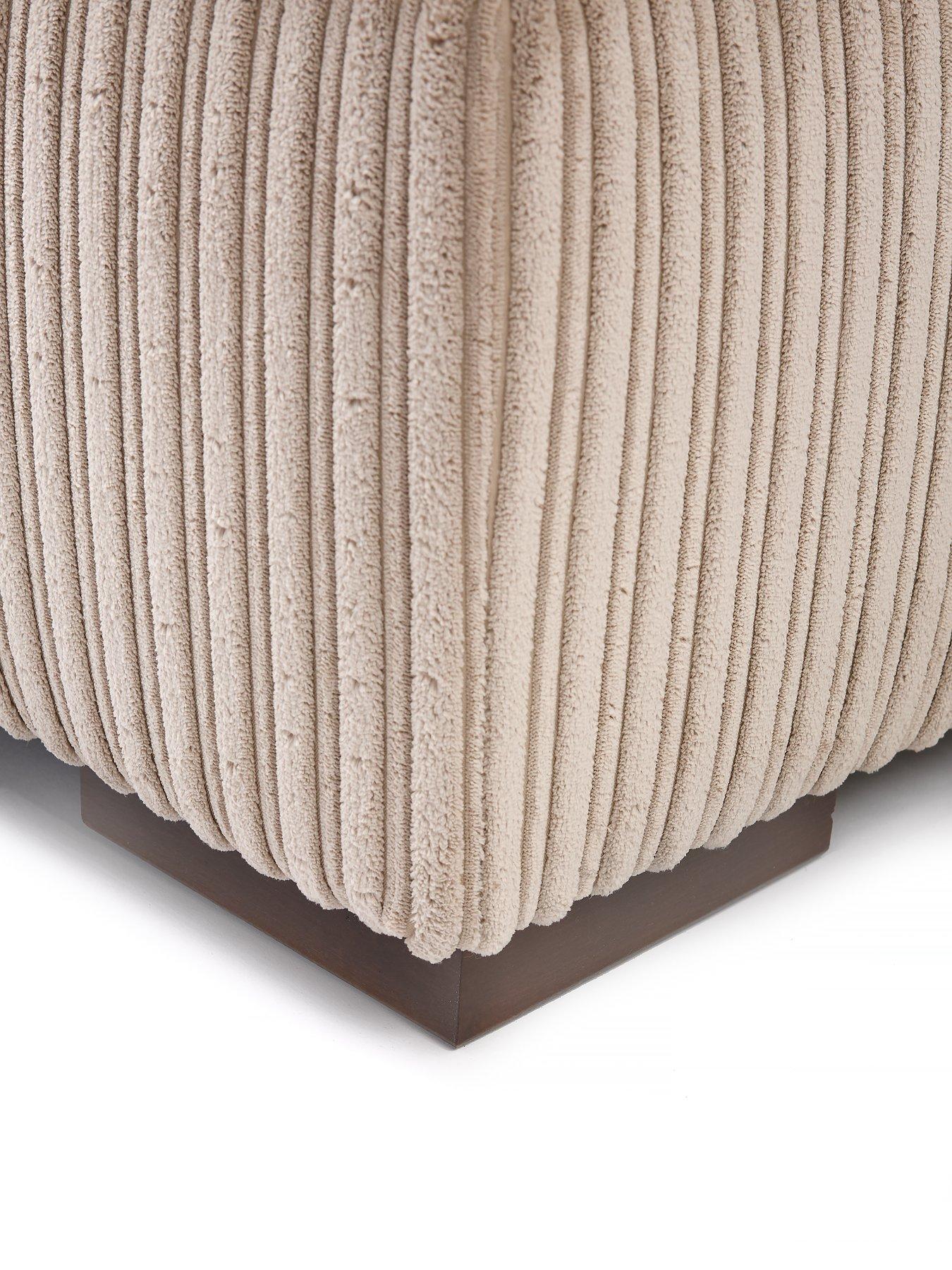 Image 4 of 7 of The Very Collection Amalfi 3&nbsp;Seater Standard Back Left Hand Fabric Corner Chaise Sofa - Cream - FSC&reg; Certified